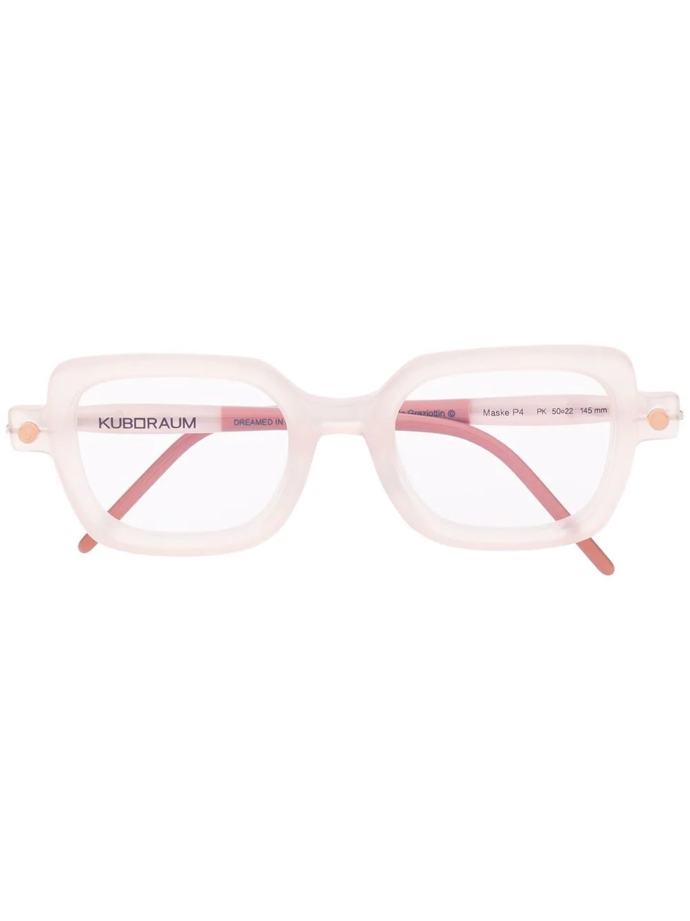 two-tone square-frame glasses - 1