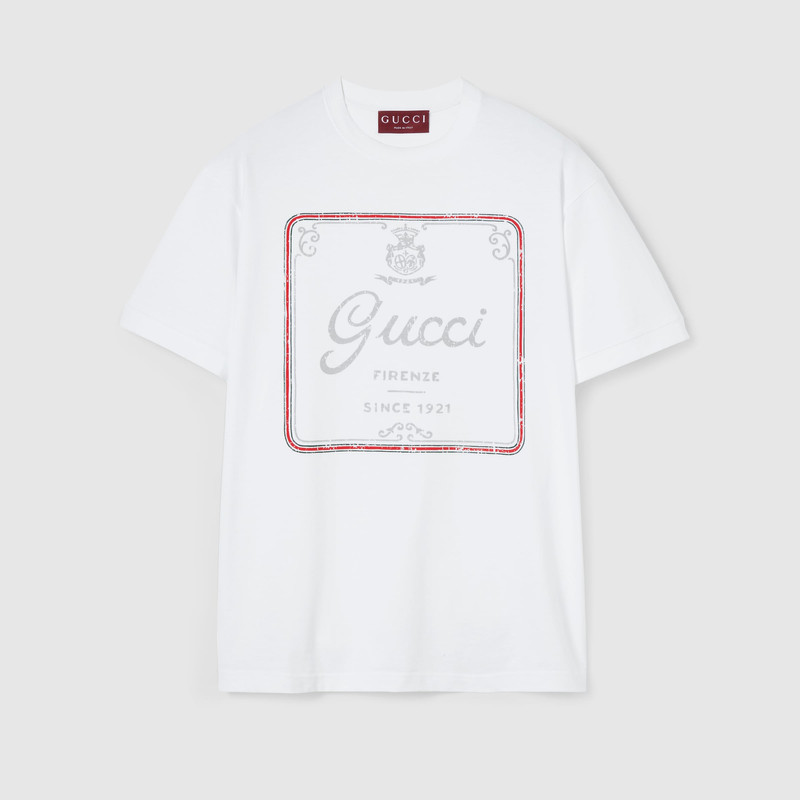 Cotton jersey T-shirt with print 1