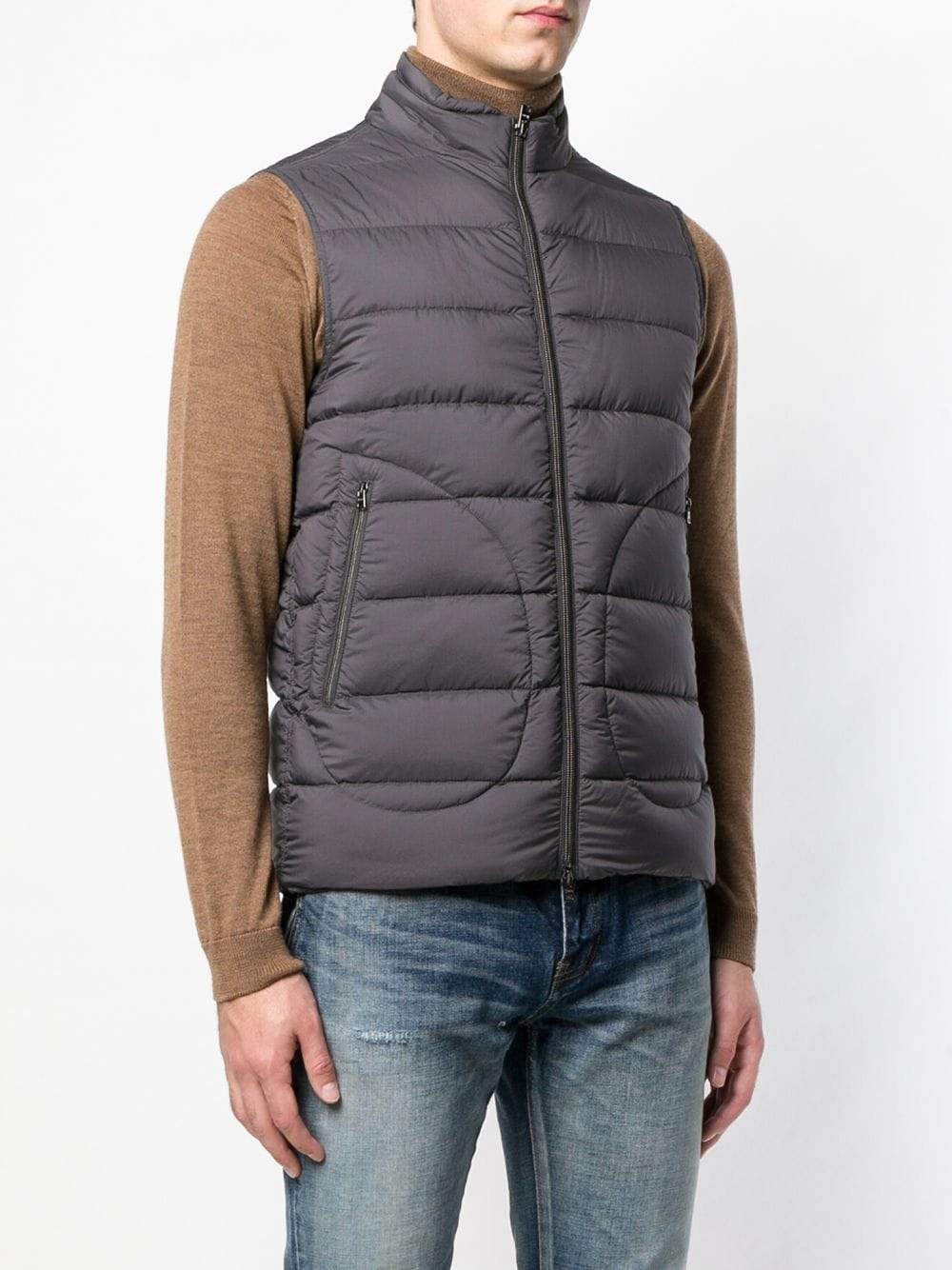 zipped padded gilet - 3