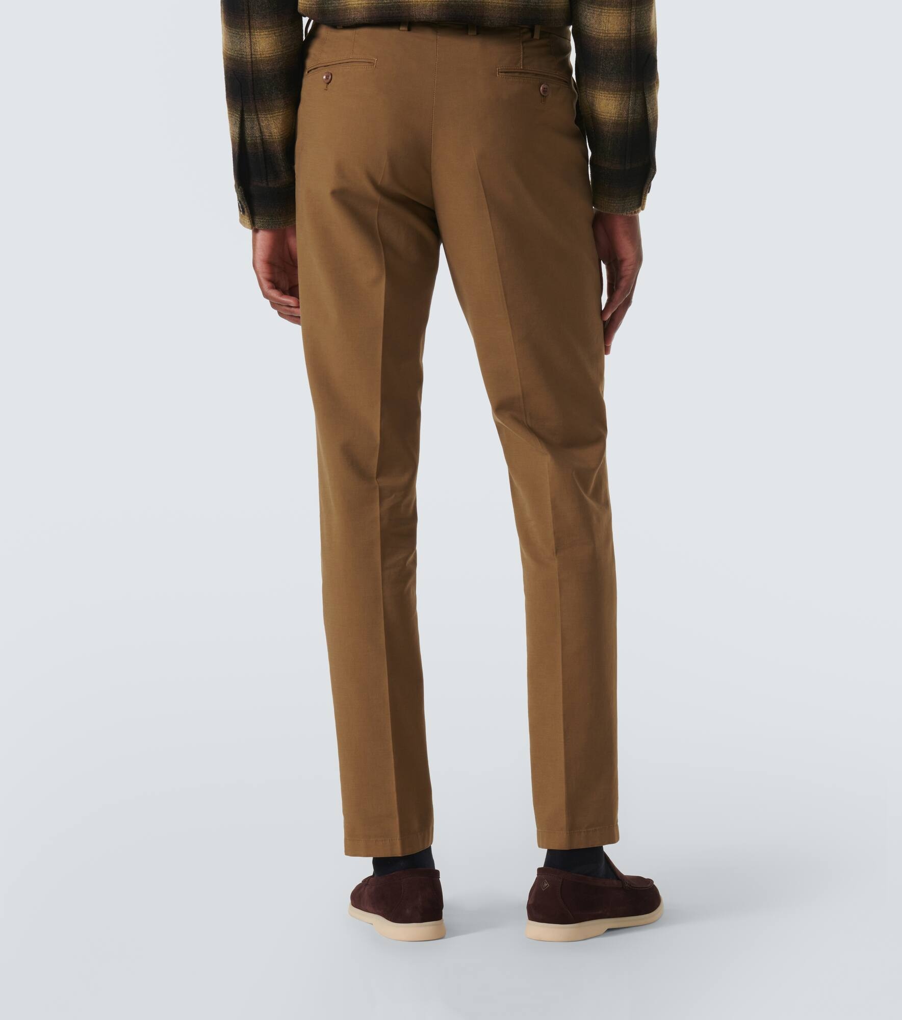 Carlo cotton-blend satin chinos - 4