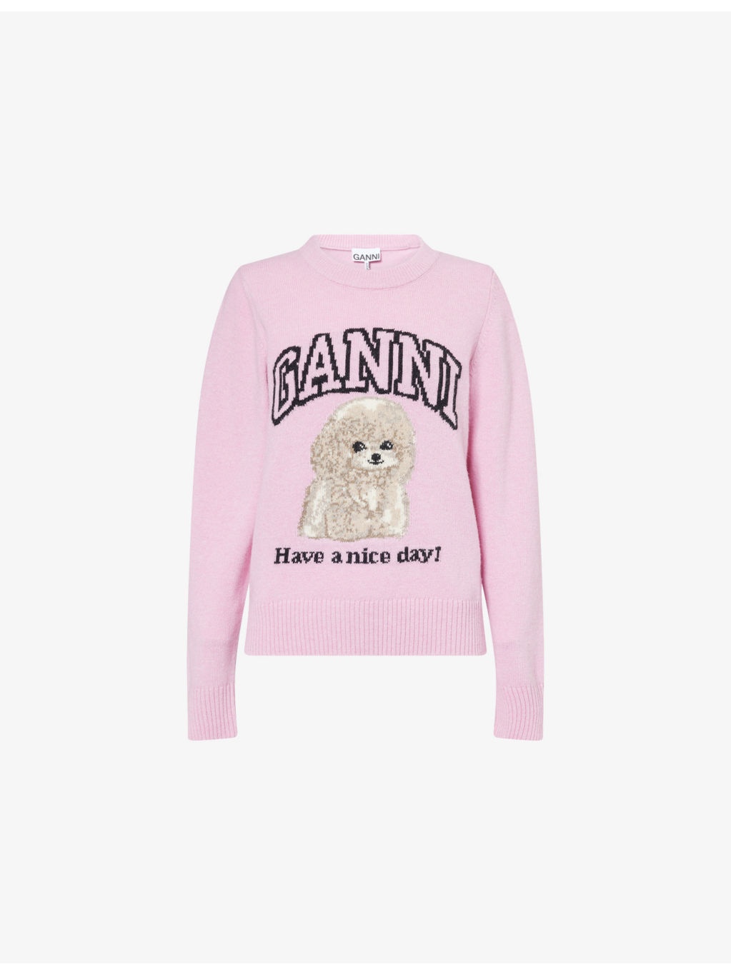 Poodle Logo-Motif Wool-Blend Knit Jumper - 1