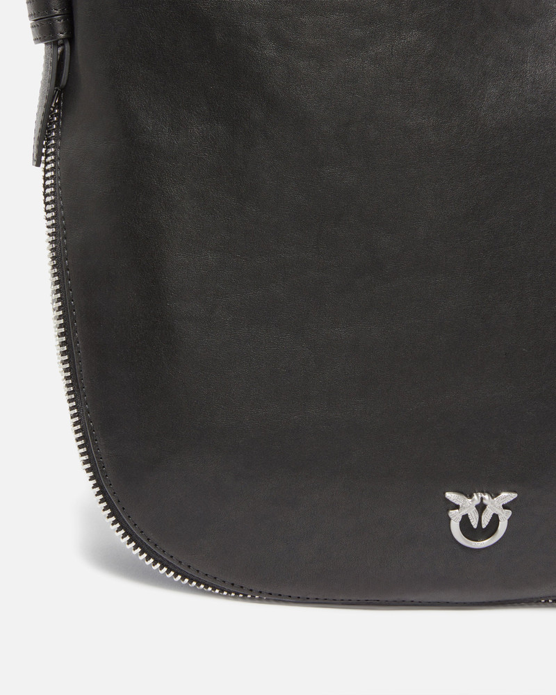 MEDIUM LEATHER HOBO BAG WITH LOVE BIRDS LOGO 3