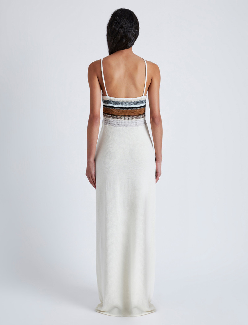 Naomi Dress in Crochet Stripe Knit 4