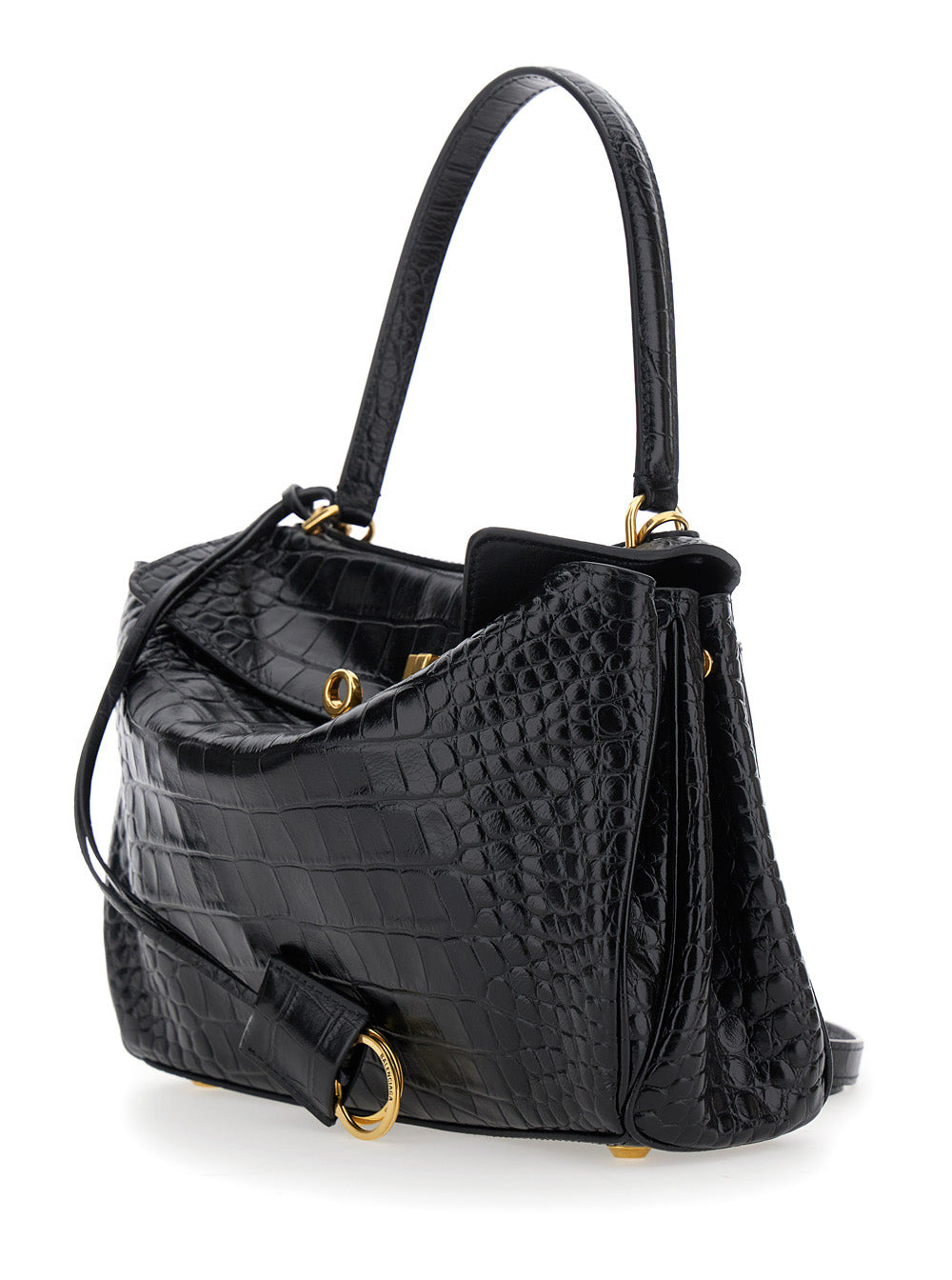Balenciaga Women 'Rodeo' Black Small Handbag With Detachable Key Holder In Leather Woman - 2