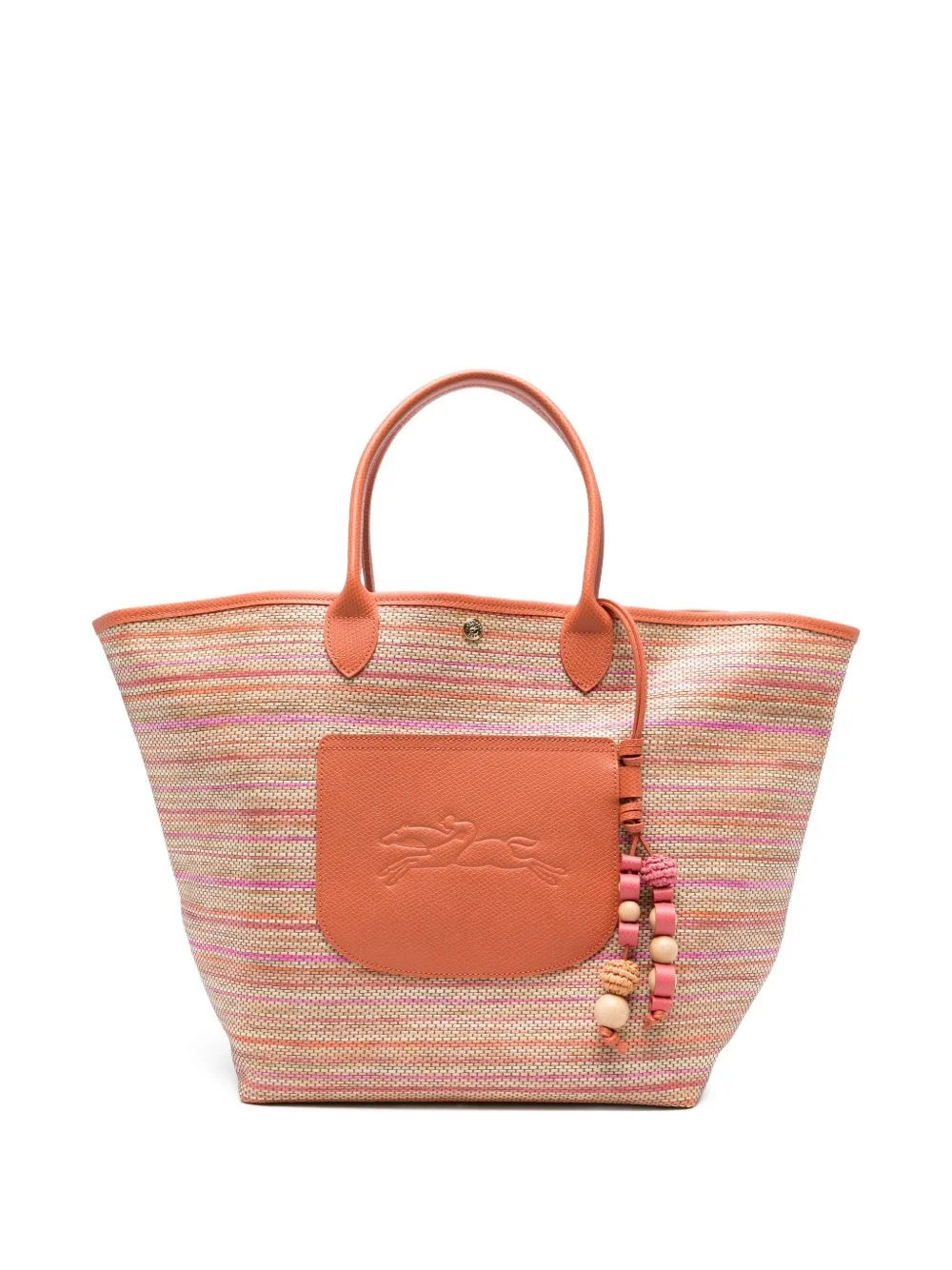 Le Pliagestriped appliqué tote bag - 1