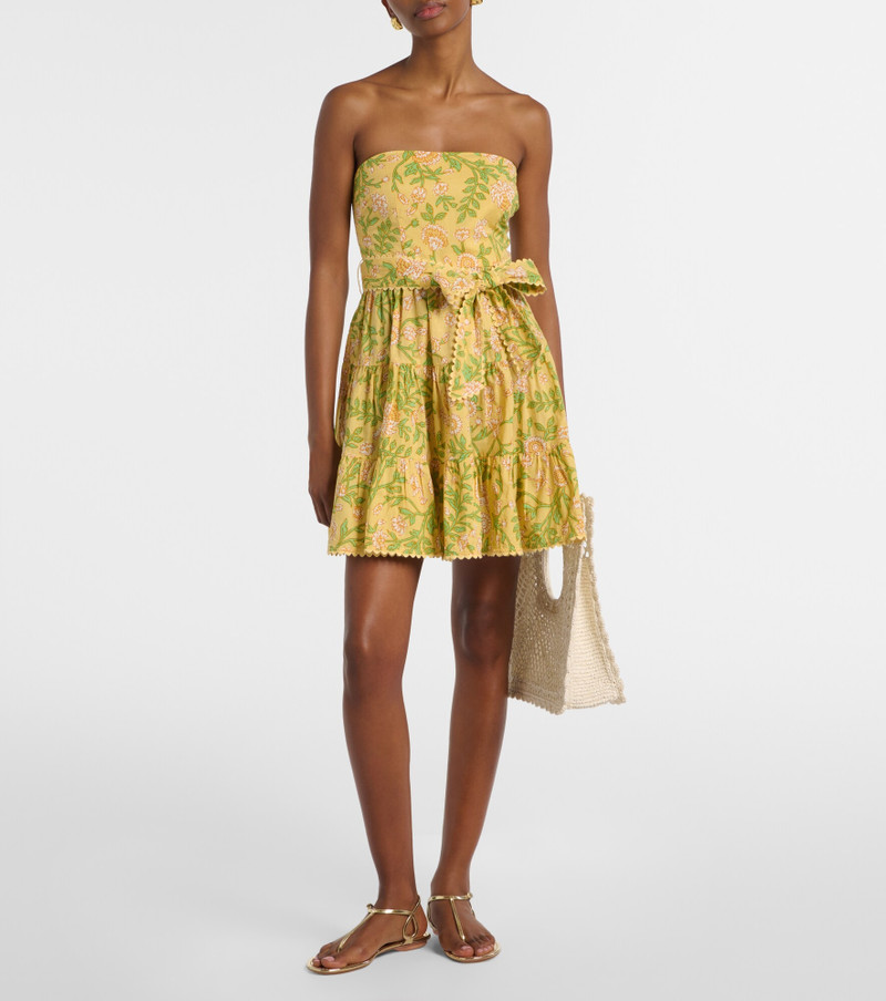 Poupette St Barth Christine cotton bandeau minidress outlook