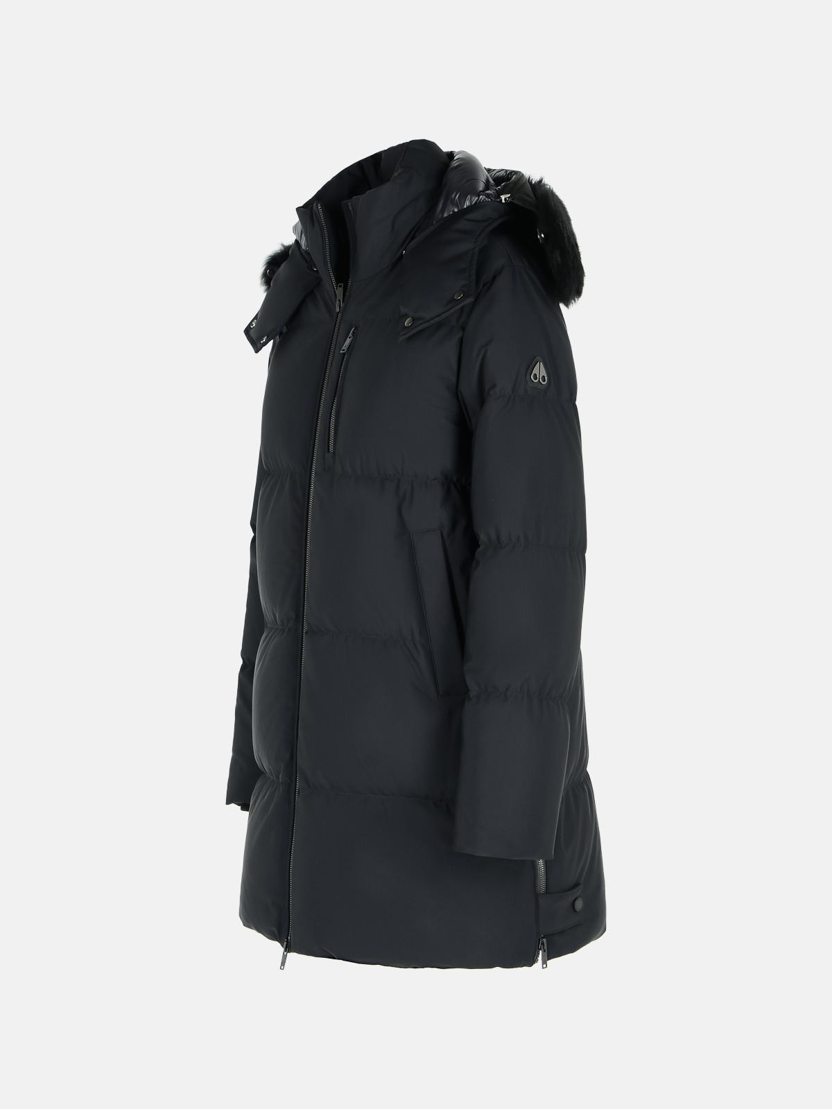 'CHELIA 3Q' BLACK POLYAMIDE BLEND DOWN JACKET - 2