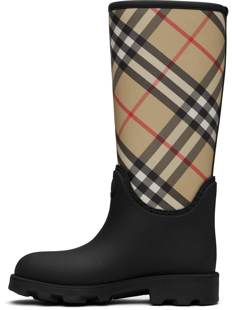 Burberry Black Rubber Marsh Stamp High Boots outlook