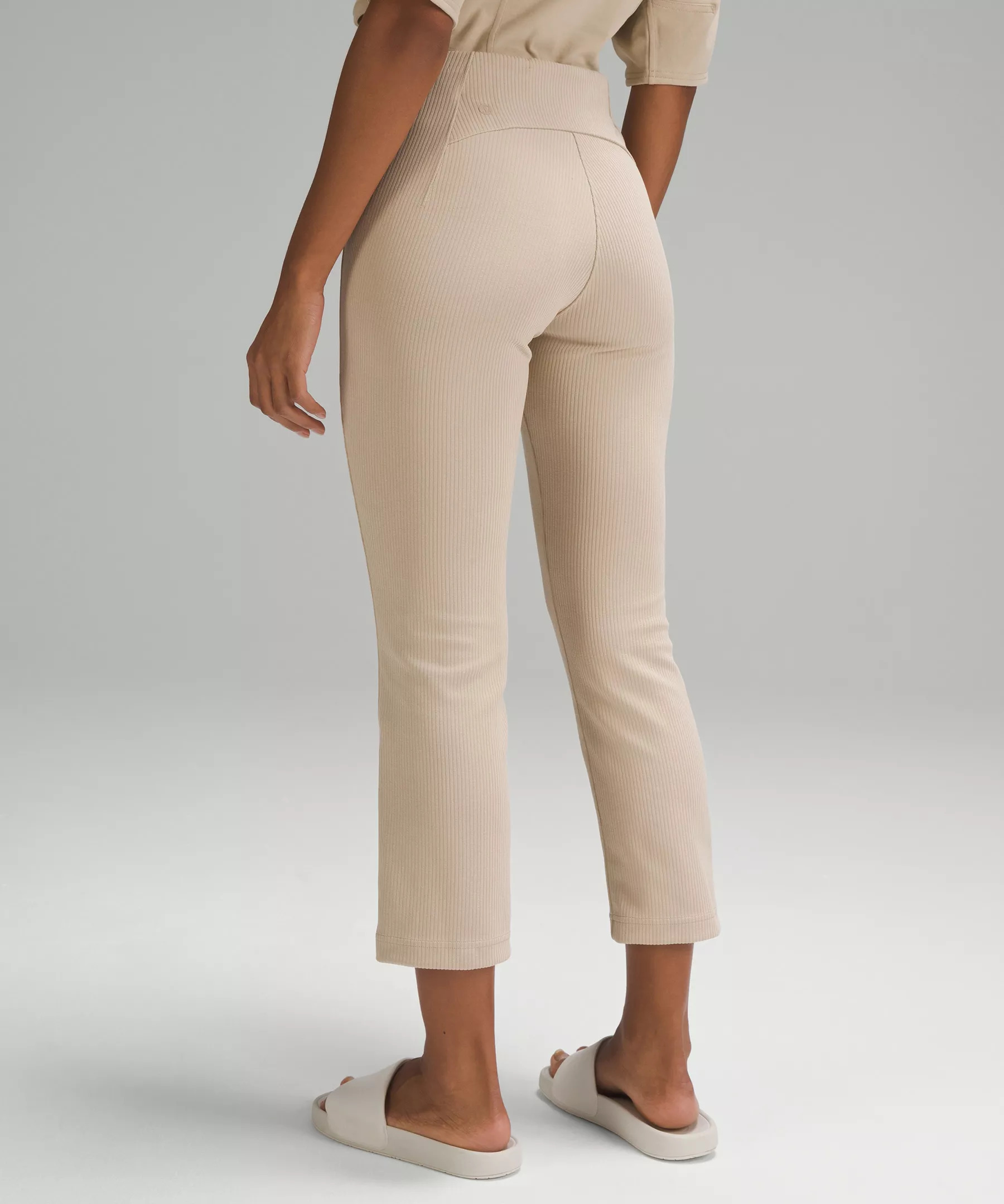 Ribbed Softstreme Zip-Leg High-Rise Cropped Pant 25" - 3