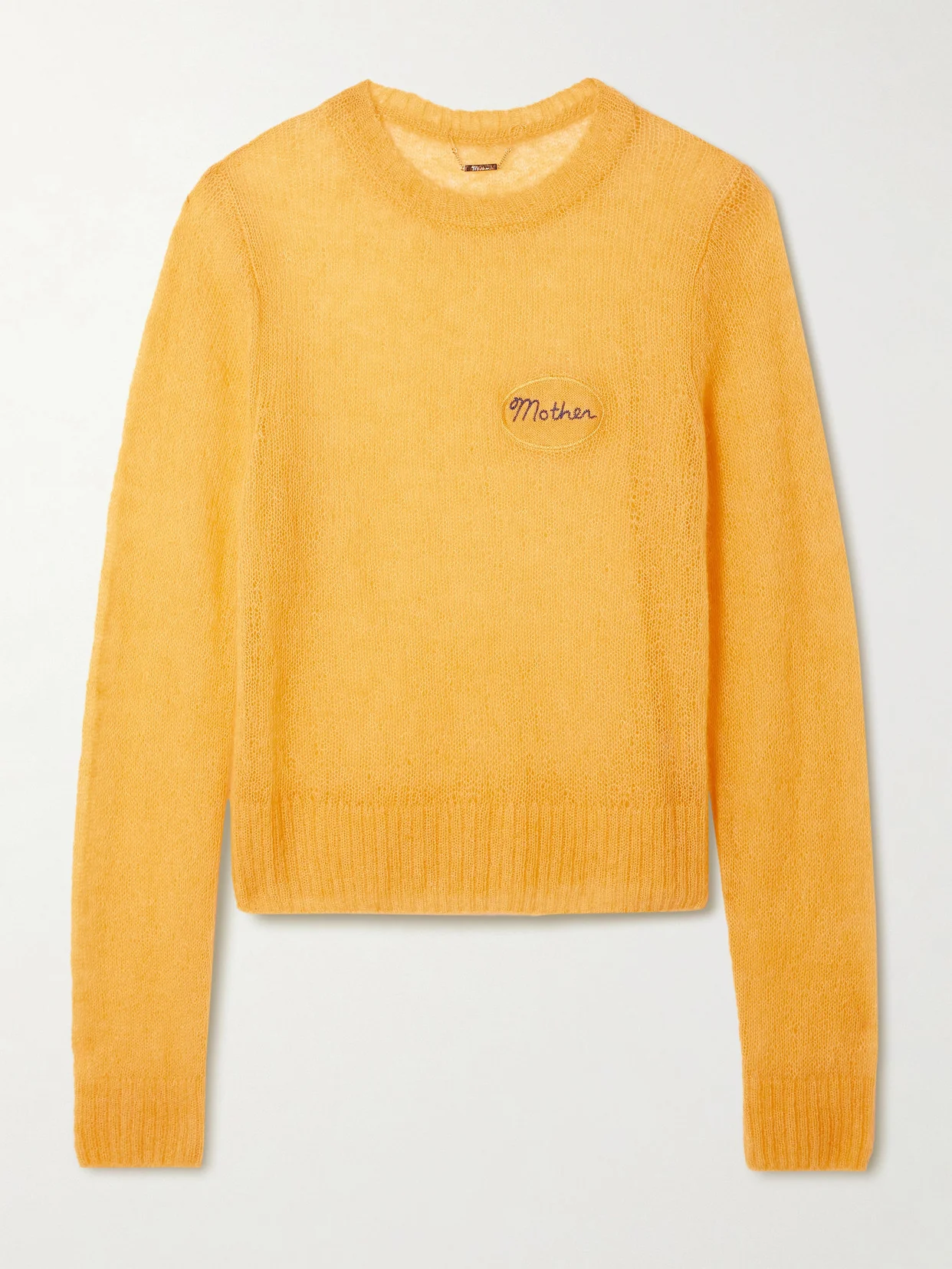 Embroidered Open-knit Alpaca-blend Sweater - 1
