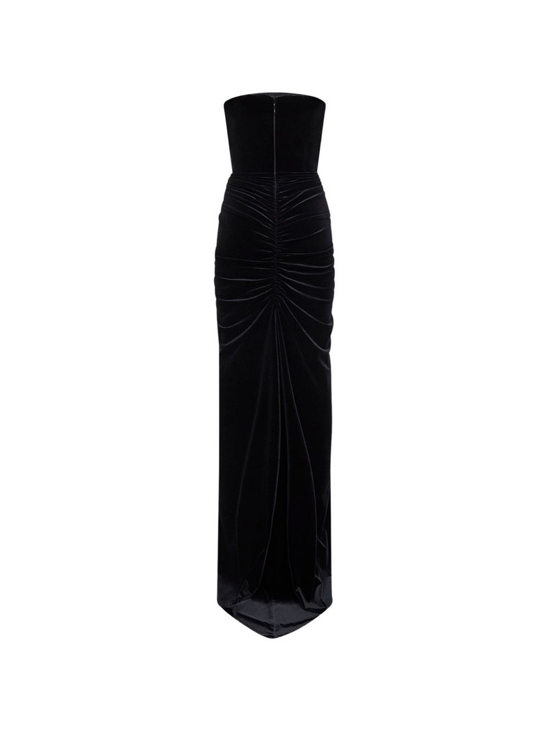 ALEX PERRY strapless gathered-detail maxi dress outlook