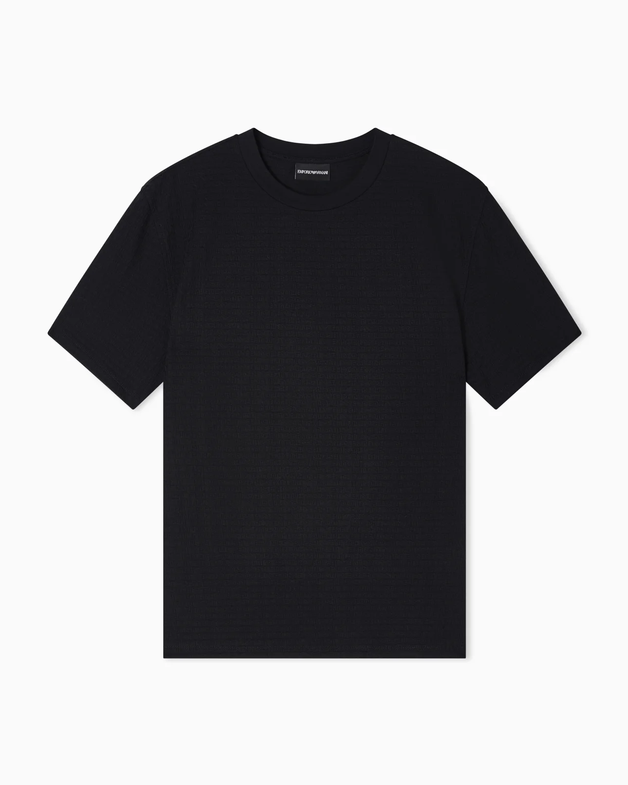 JERSEY T-SHIRT WITH ALL-OVER JACQUARD LETTERING - 1