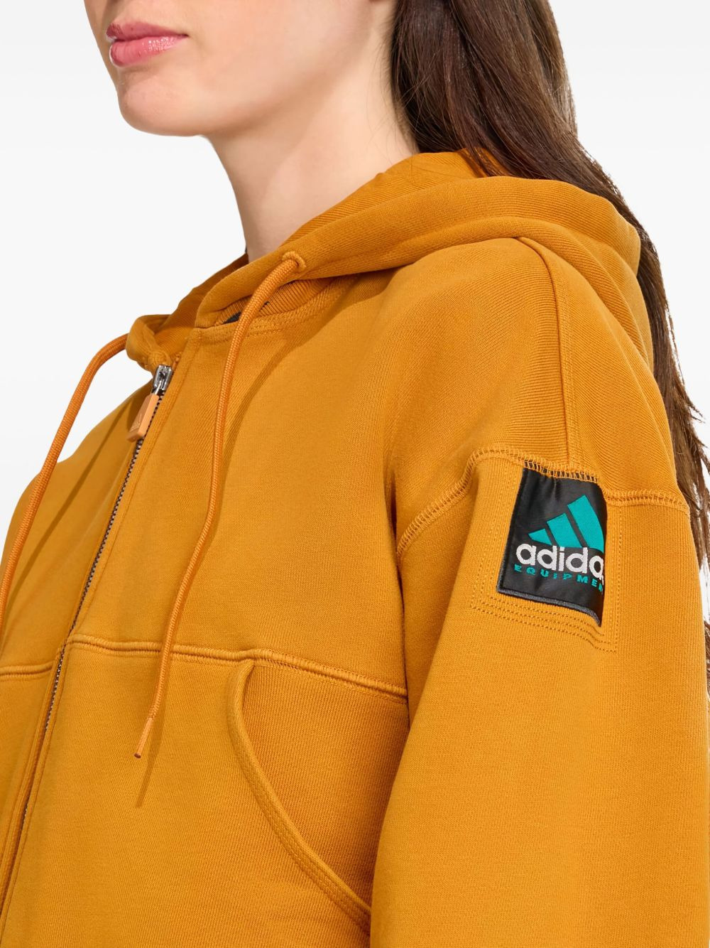 zip-up logo-patch hoodie - 4