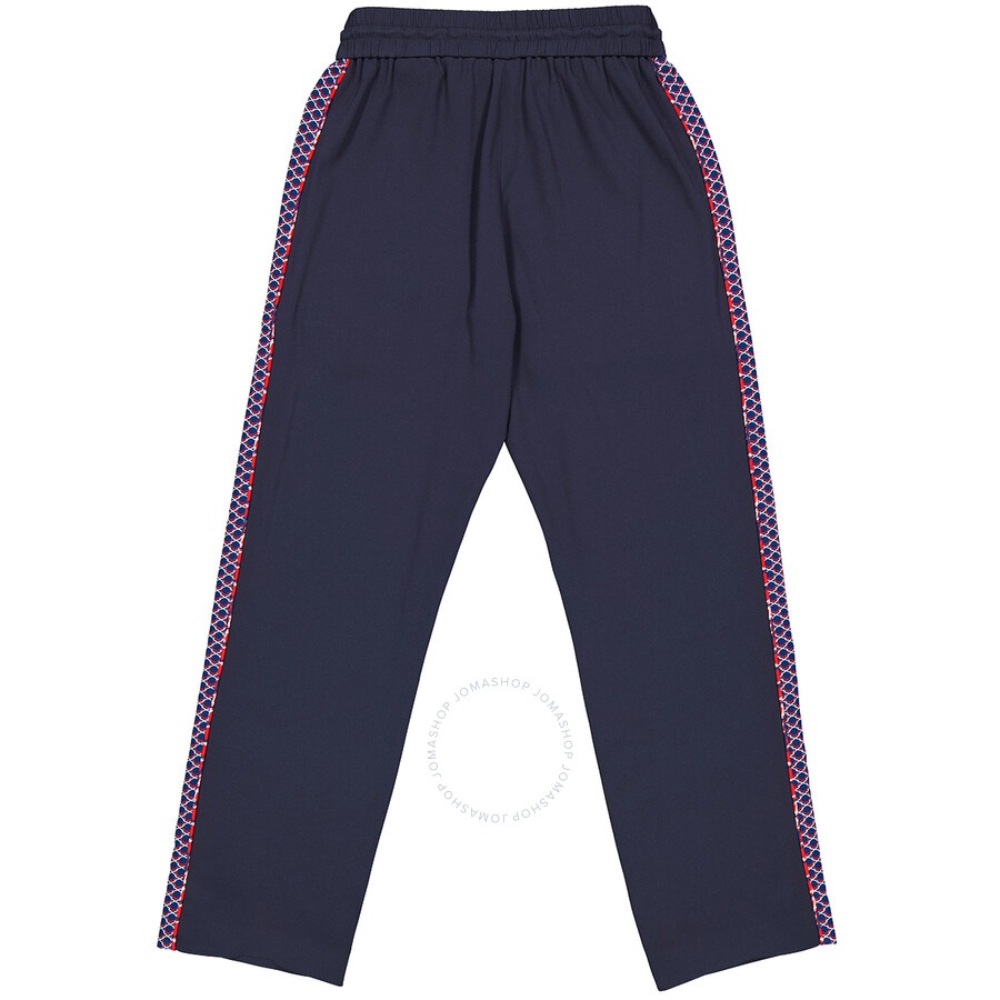 Kenzo Midnight Blue Straight-Leg Cropped Track Pants - 2