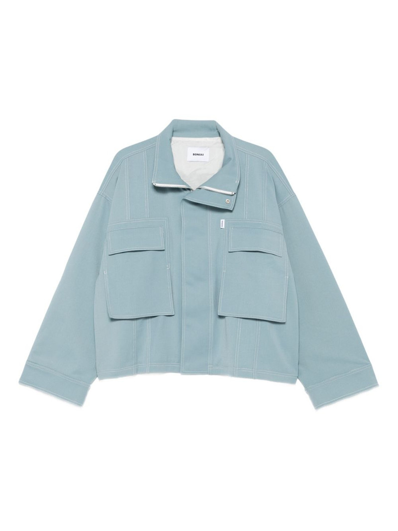 pocket-detail zip-front jacket 1