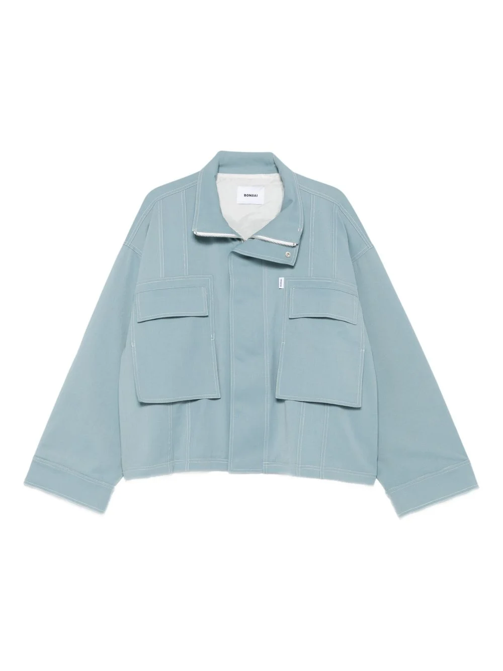 pocket-detail zip-front jacket - 1