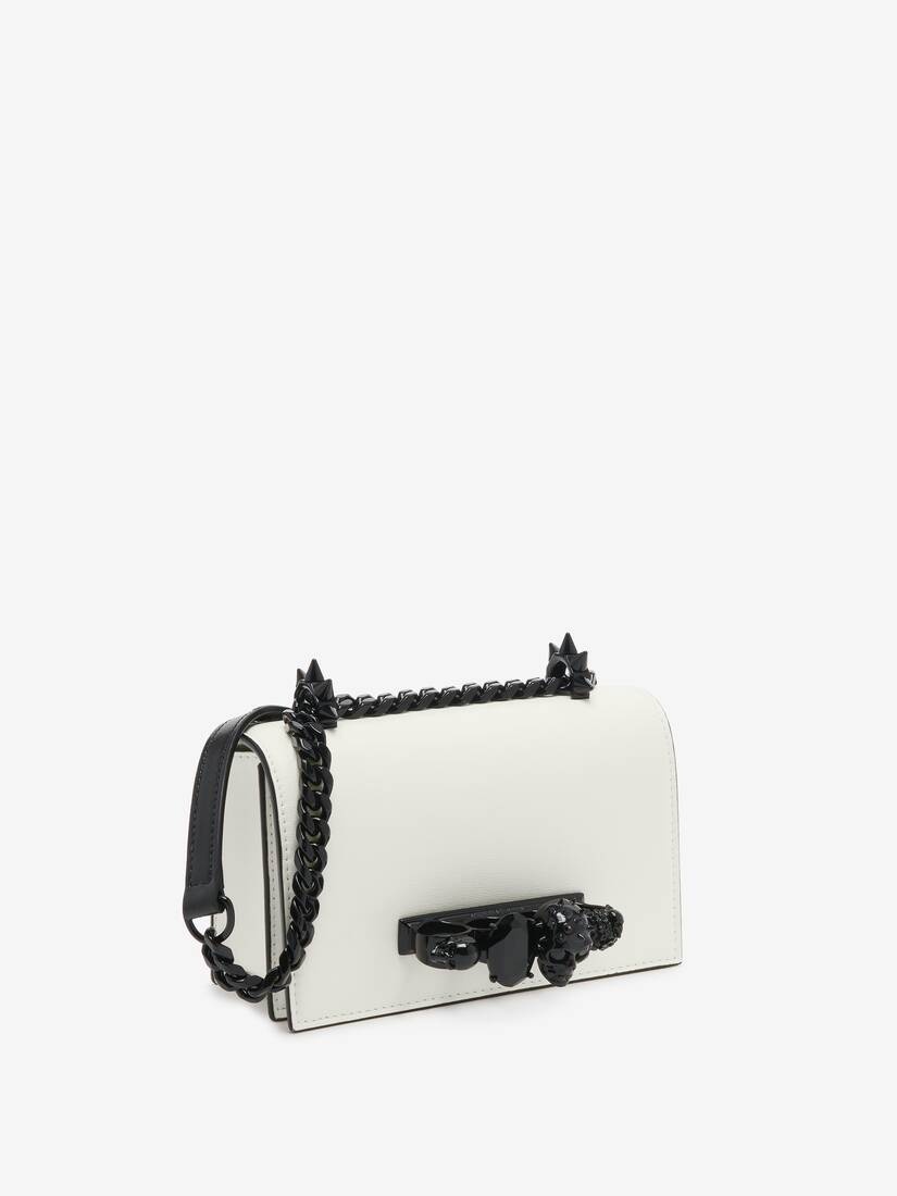 Women's Mini Jewelled Satchel in Soft Ivory - 3