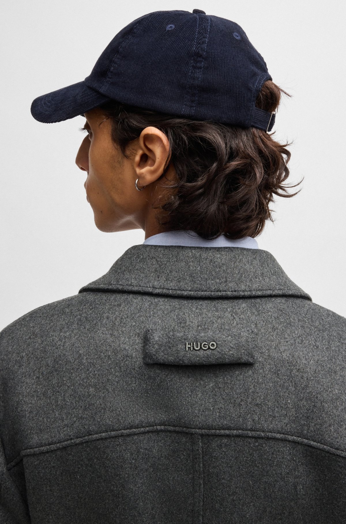REGULAR-FIT JACKET WITH CONCEALED CLOSURE AND SHIRT COLLAR - 6