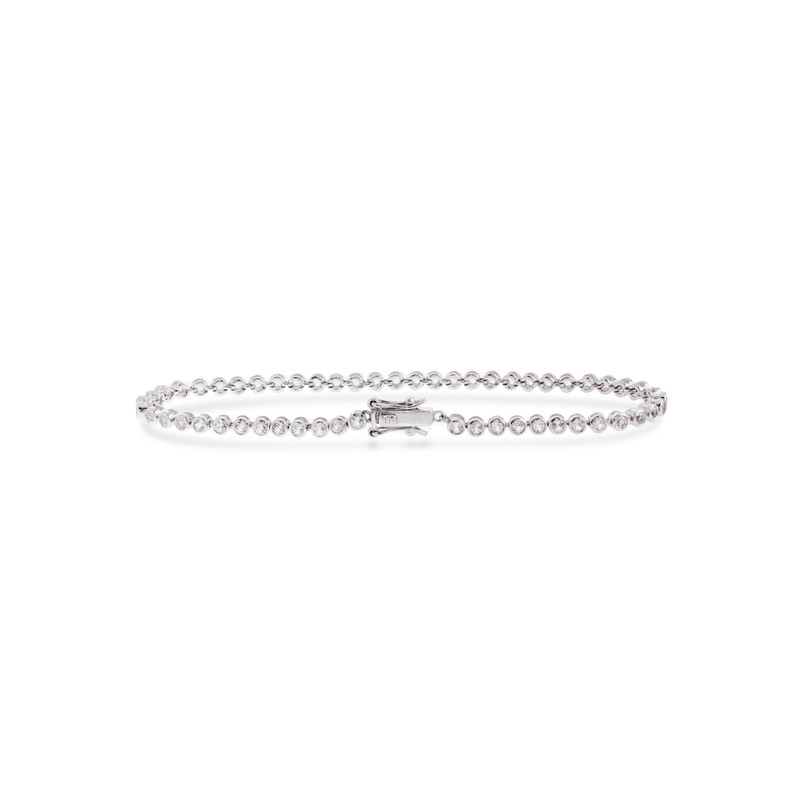 Silver White Topaz Tennis Bracelet 3