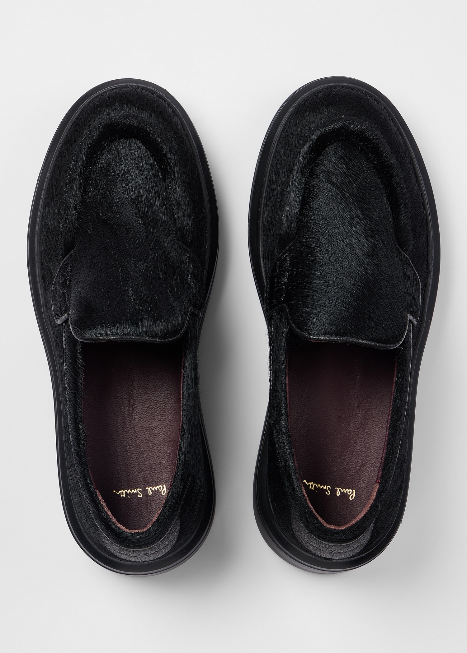 Women's Black Leather 'Isona' Platform Loafers - 3