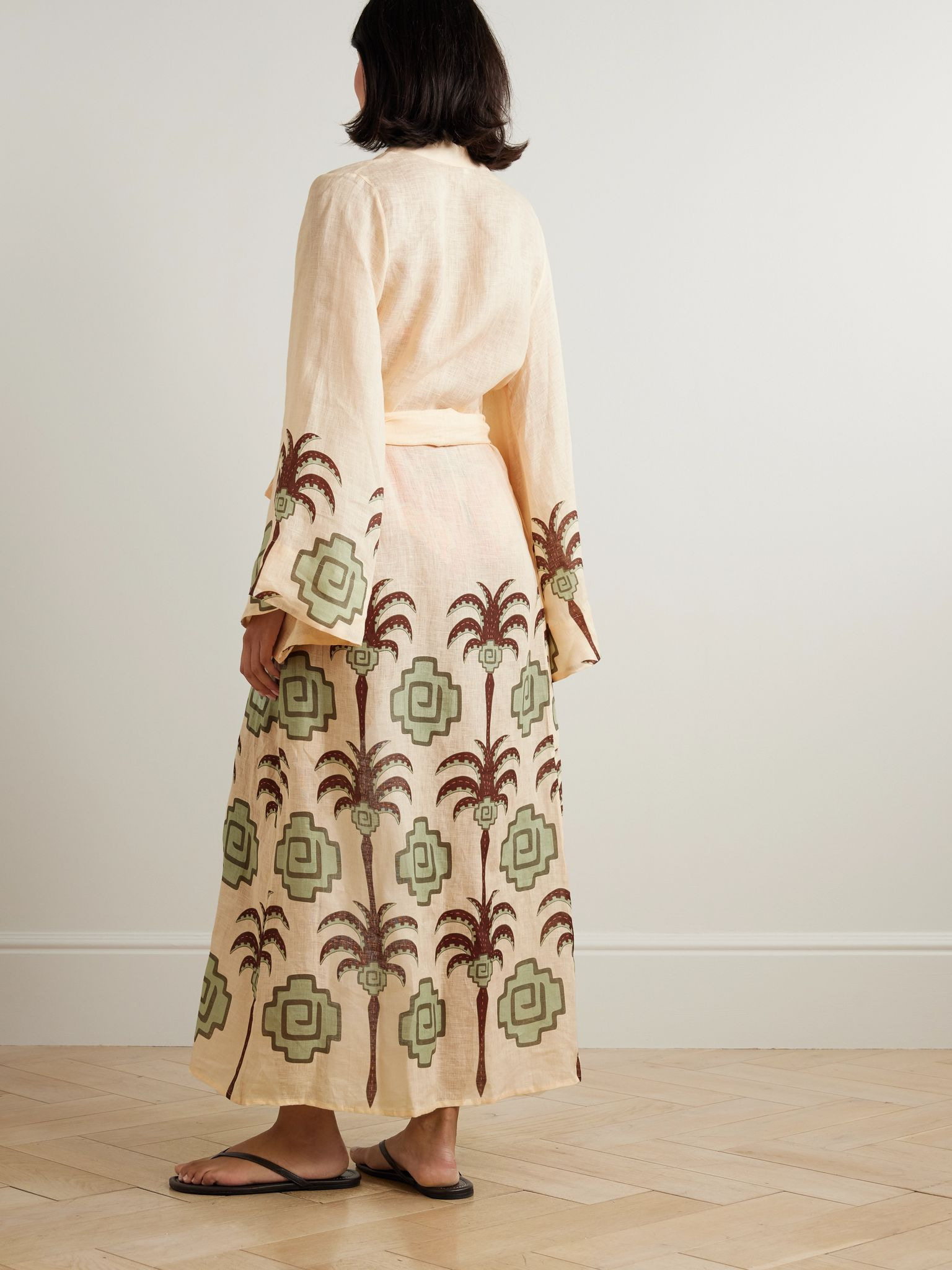 Boa Whisper belted printed linen coverup Multi - 3