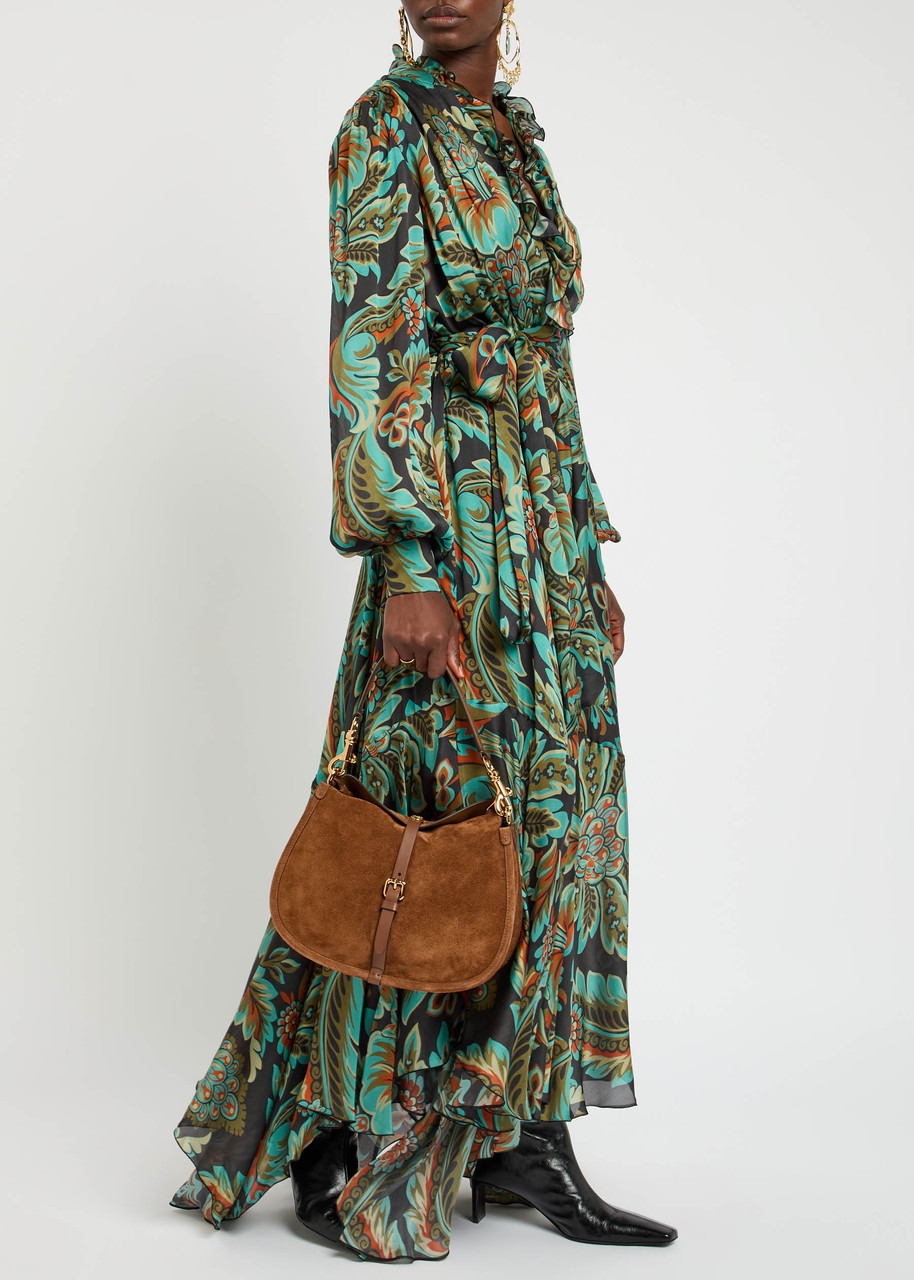 Etro Floral-print Silk-crepe Maxi Dress - 4