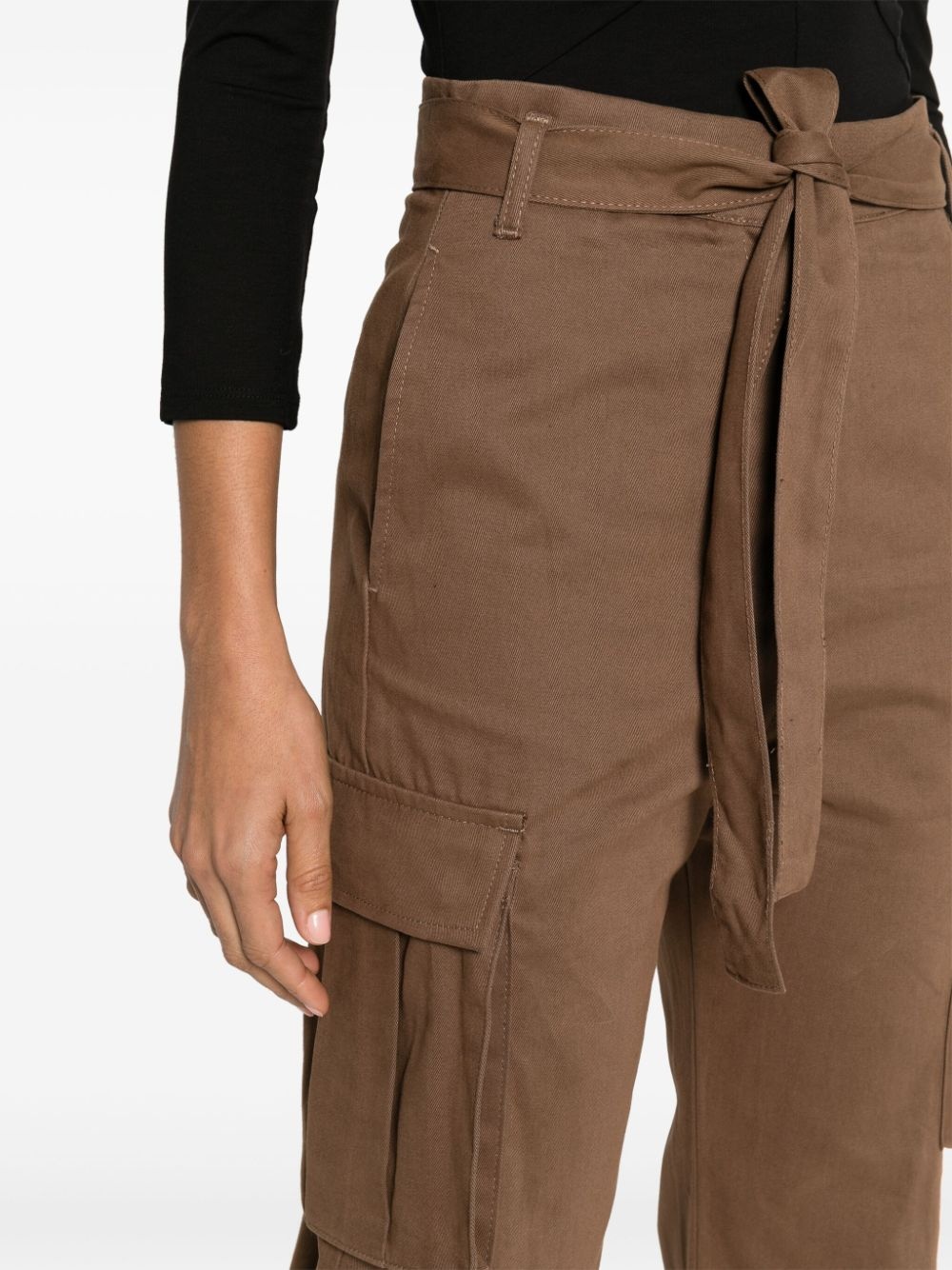 belted straight-leg trousers - 5