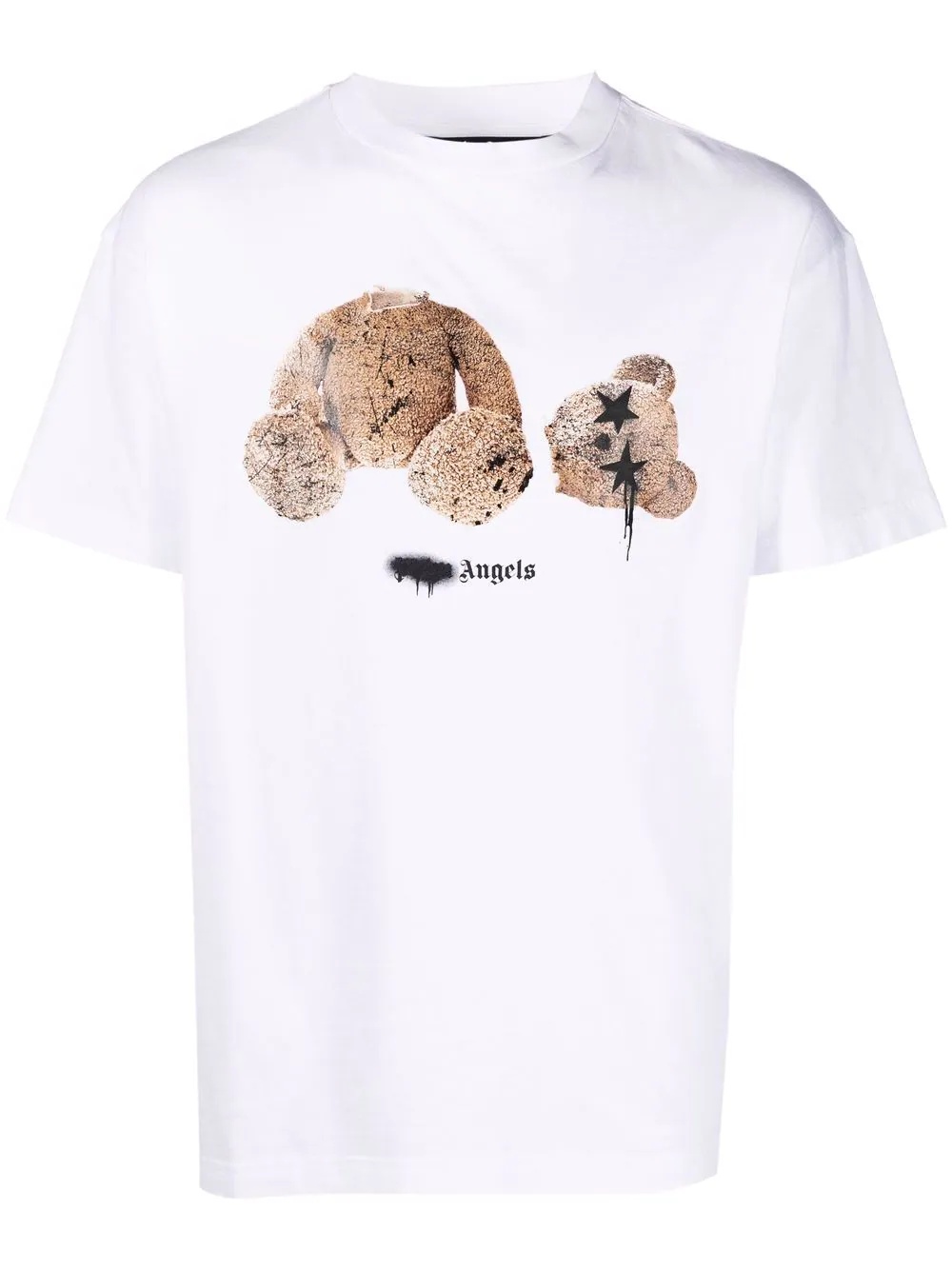 bear-print logo T-shirt - 1