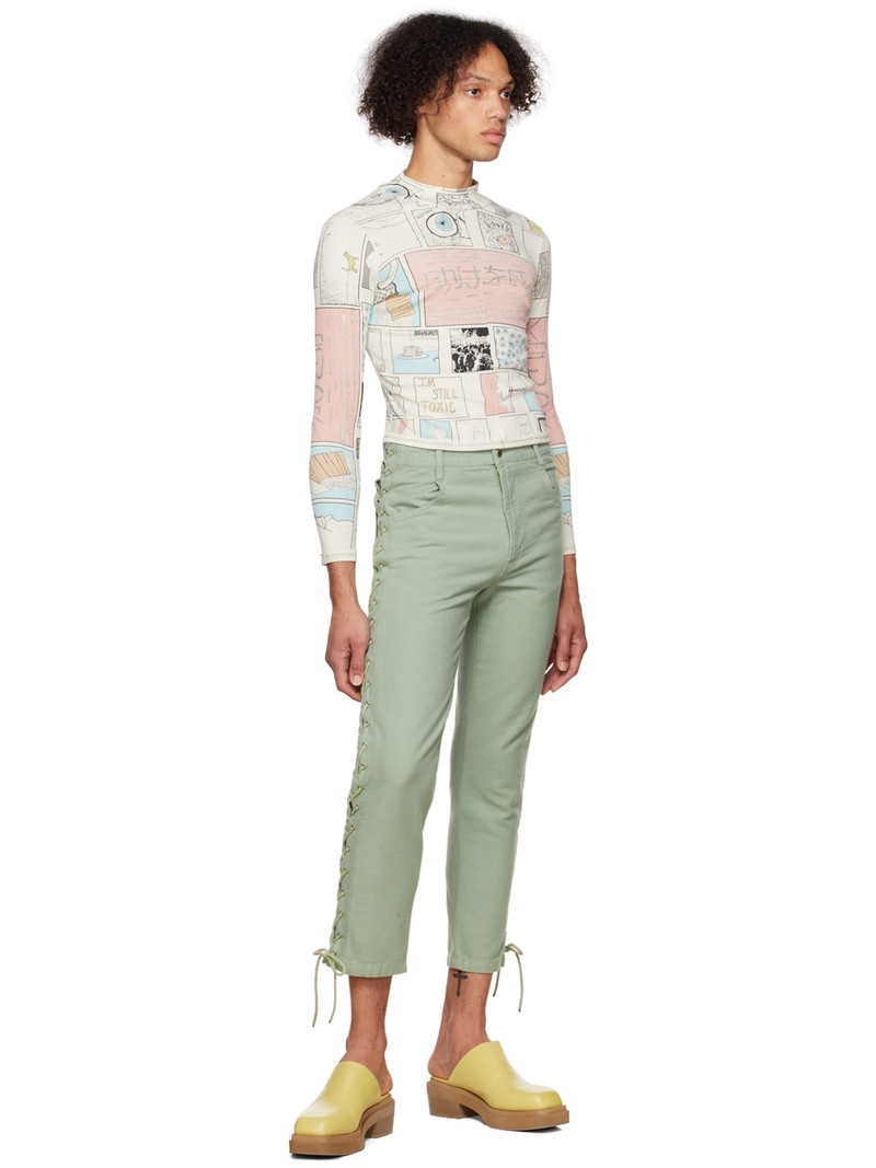 ECKHAUS LATTA Green Laced Trousers outlook
