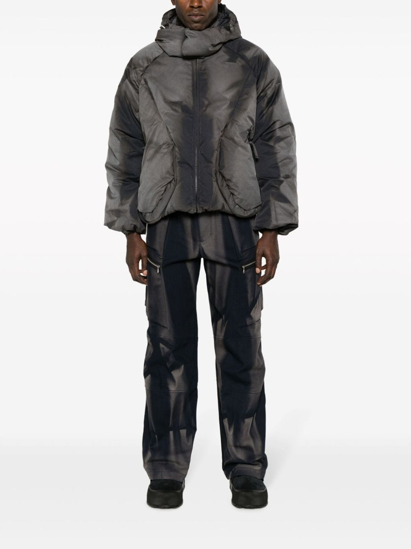 JiyongKim bleached-effect padded jacket outlook