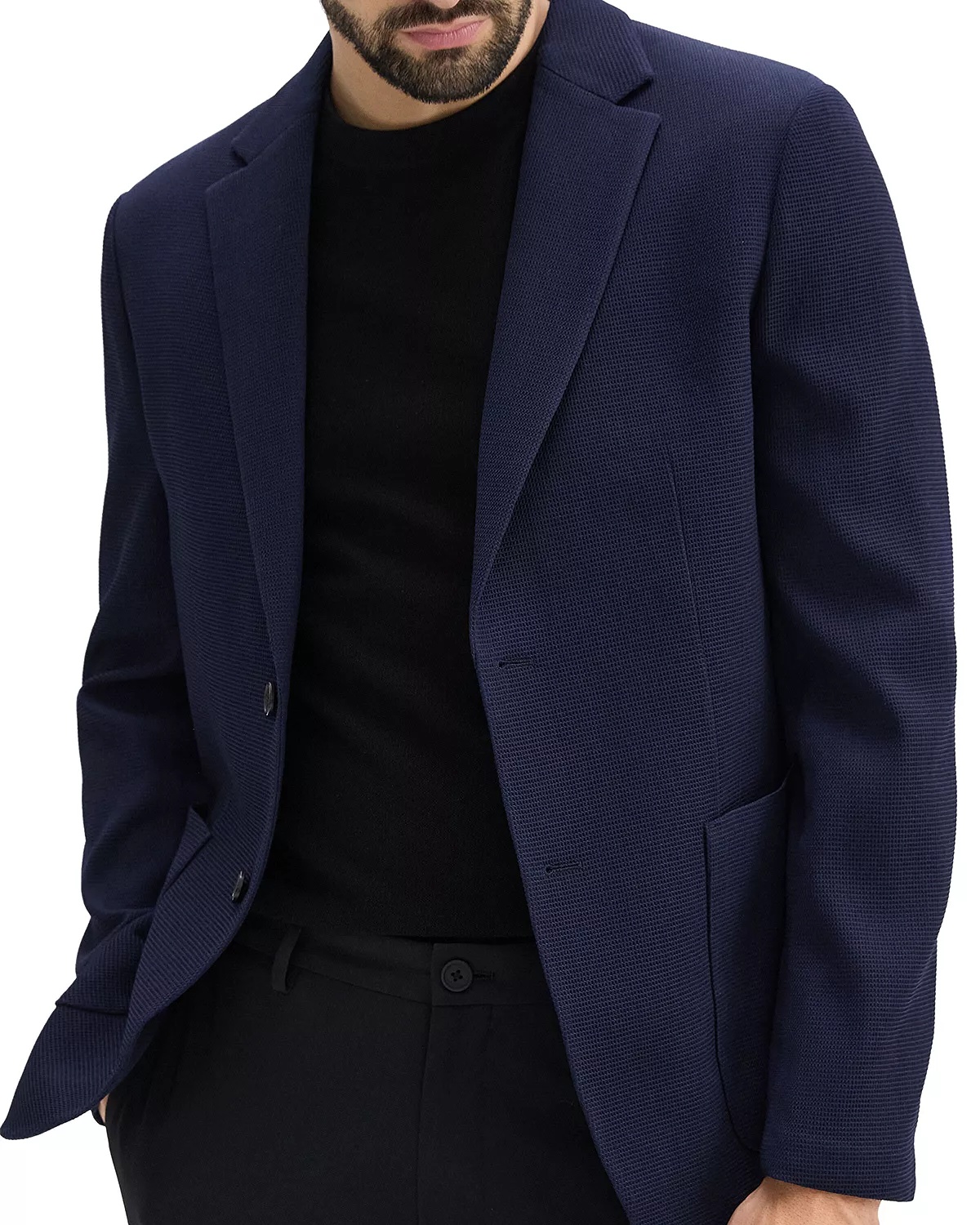 Theory Clinton Textured Jersey Slim Fit Unstructured Sport Coat - 3
