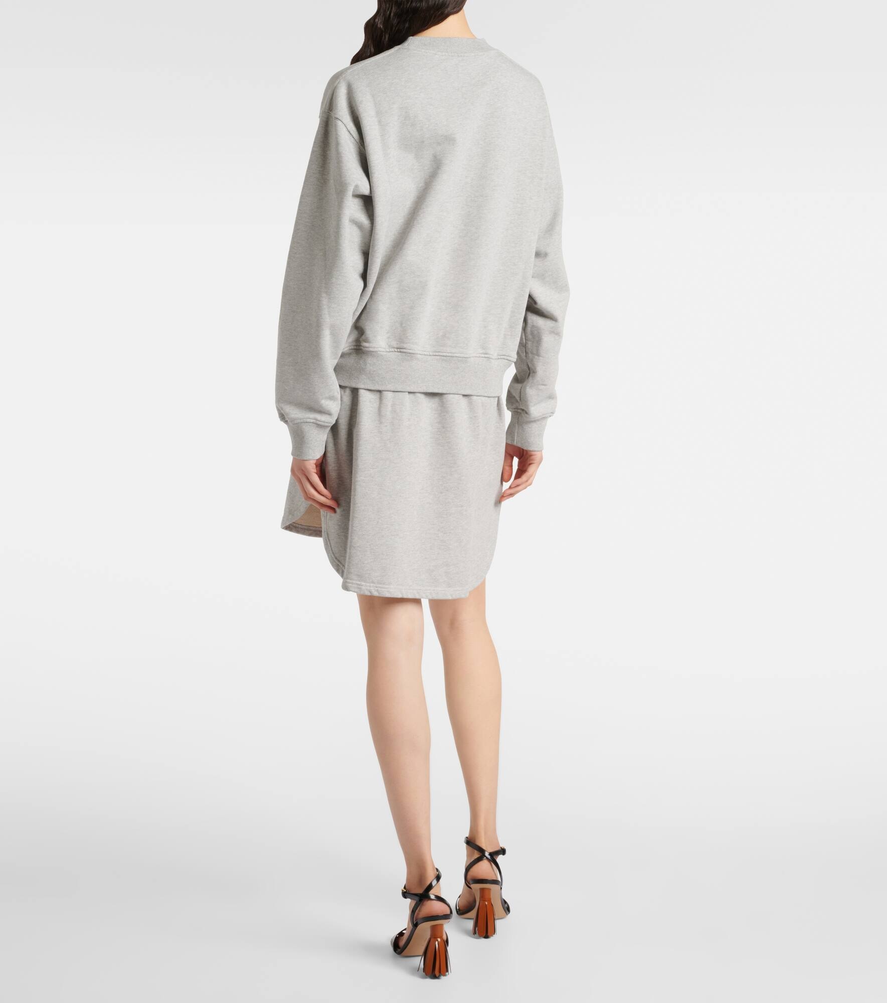 Layered cotton jersey sweatshirt dress - 3
