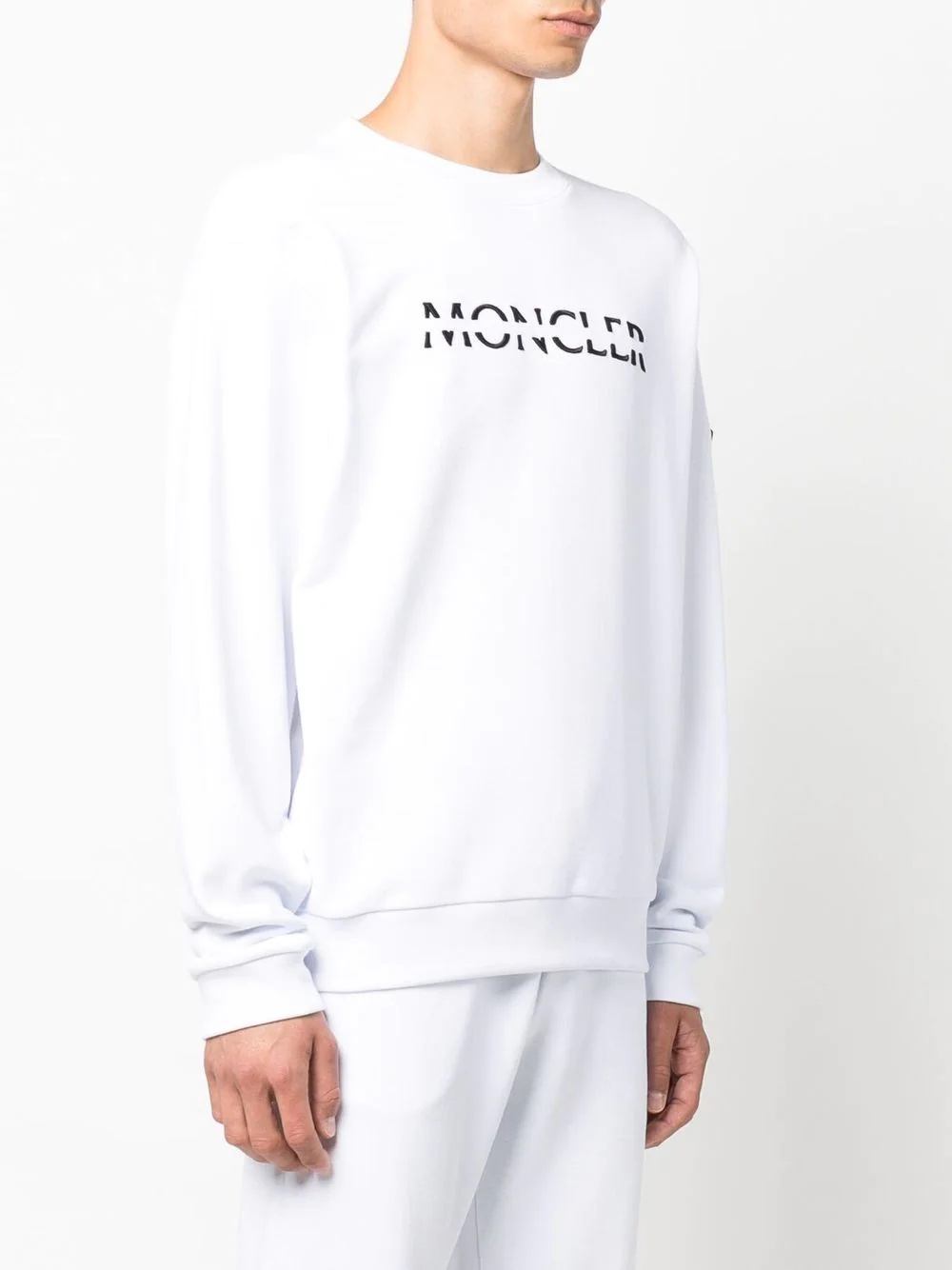 logo-print crew neck sweatshirt - 3