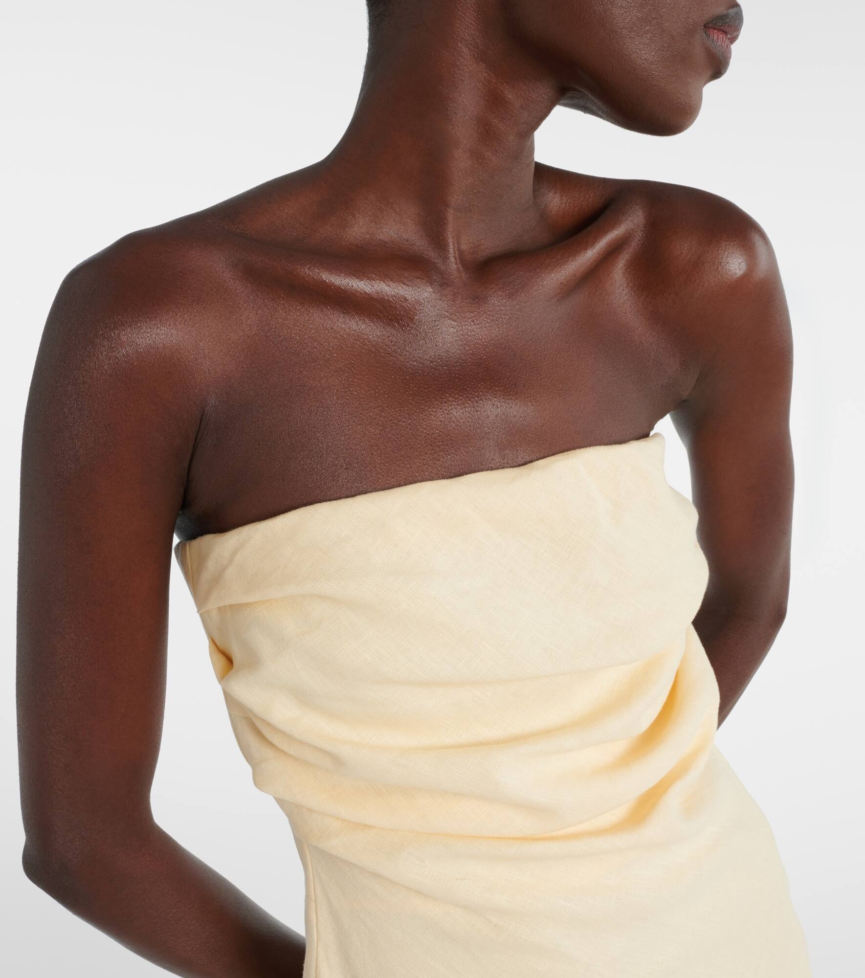 Hedy strapless linen maxi dress - 4