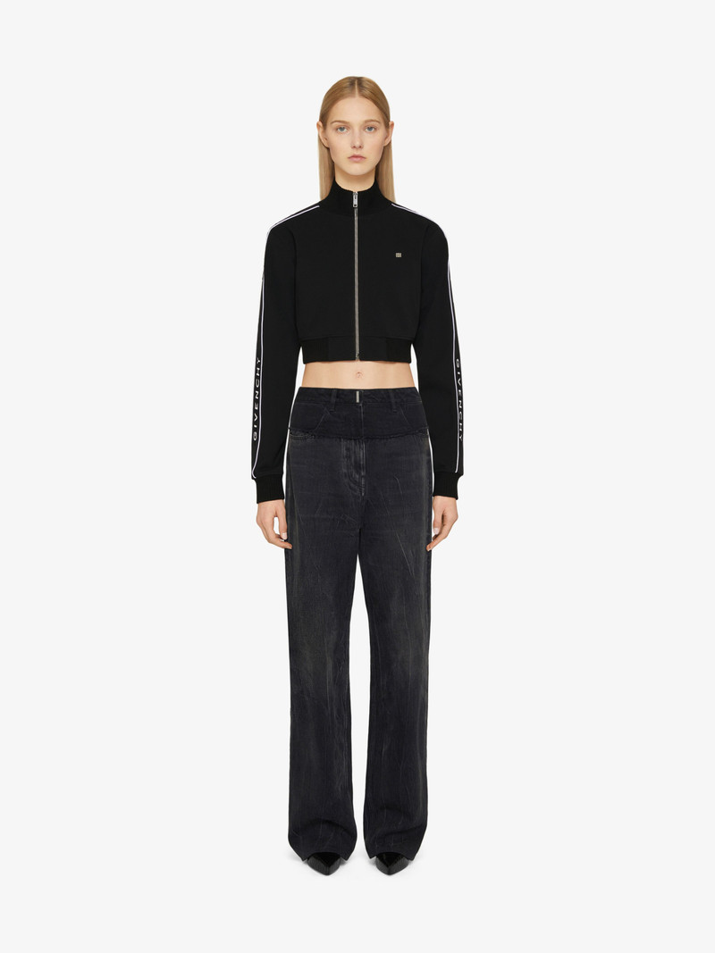 Givenchy SLIM-FIT CROPPED JOGGER JACKET IN JERSEY WITH GIVENCHY BANDS outlook