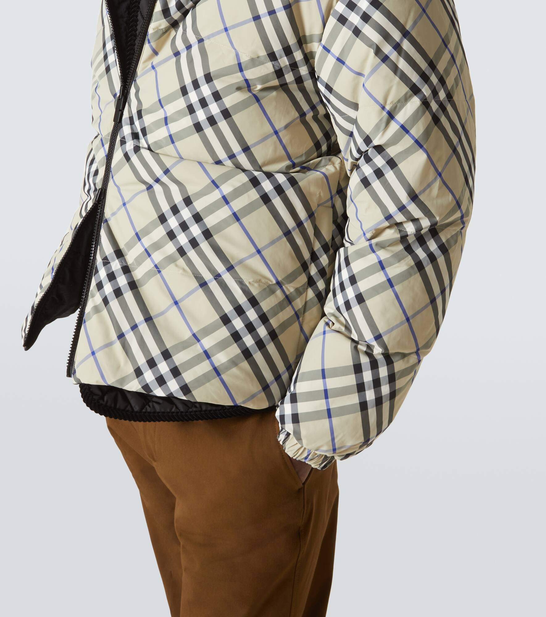 Checked quilted jacket - 6