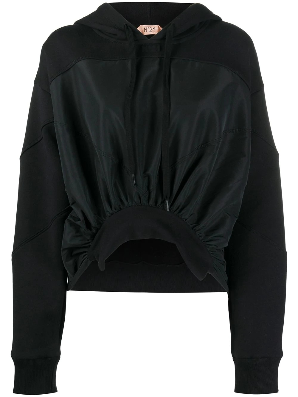 ruched hoodie - 1