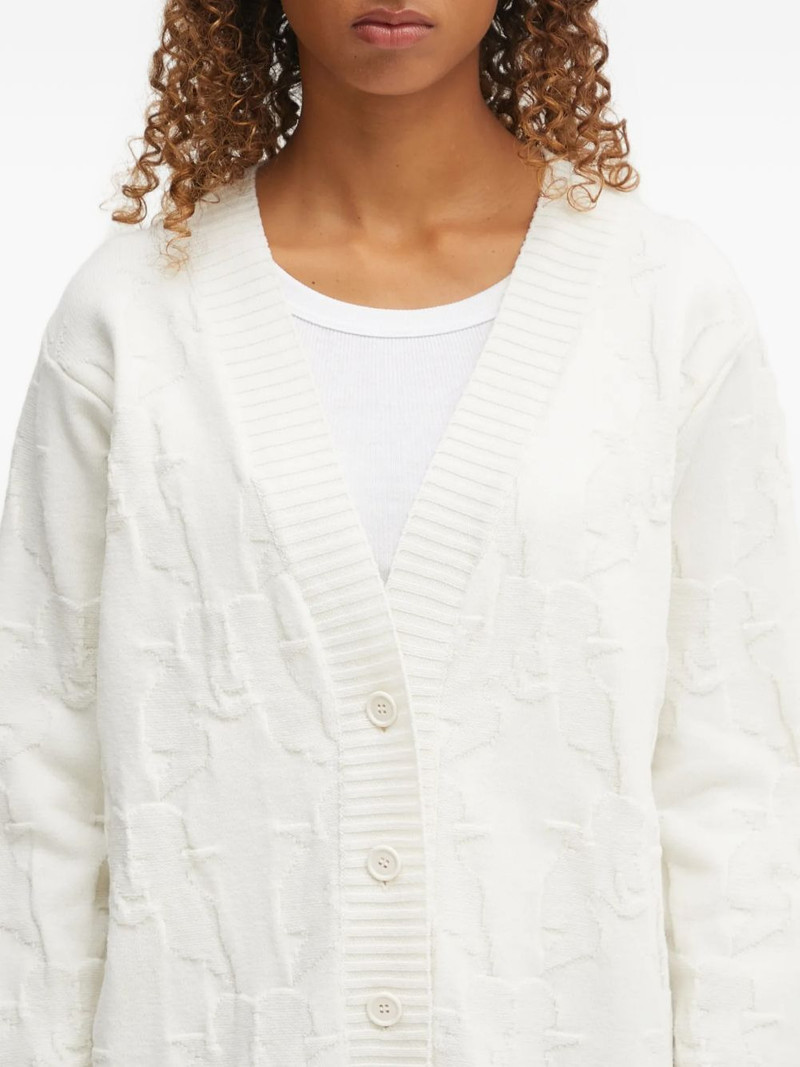buttoned textured cardigan 4