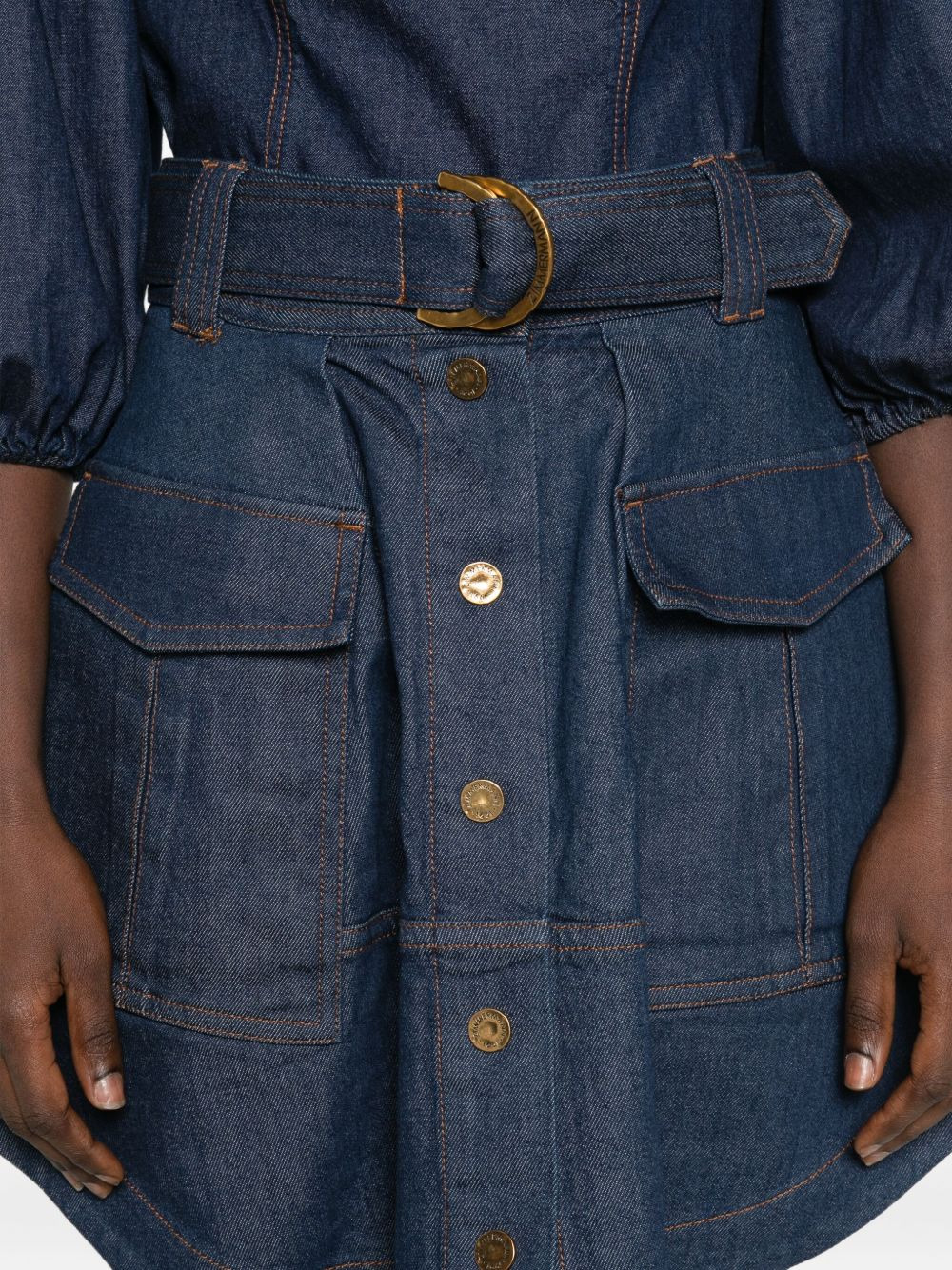 button-fastening cargo skirt - 5