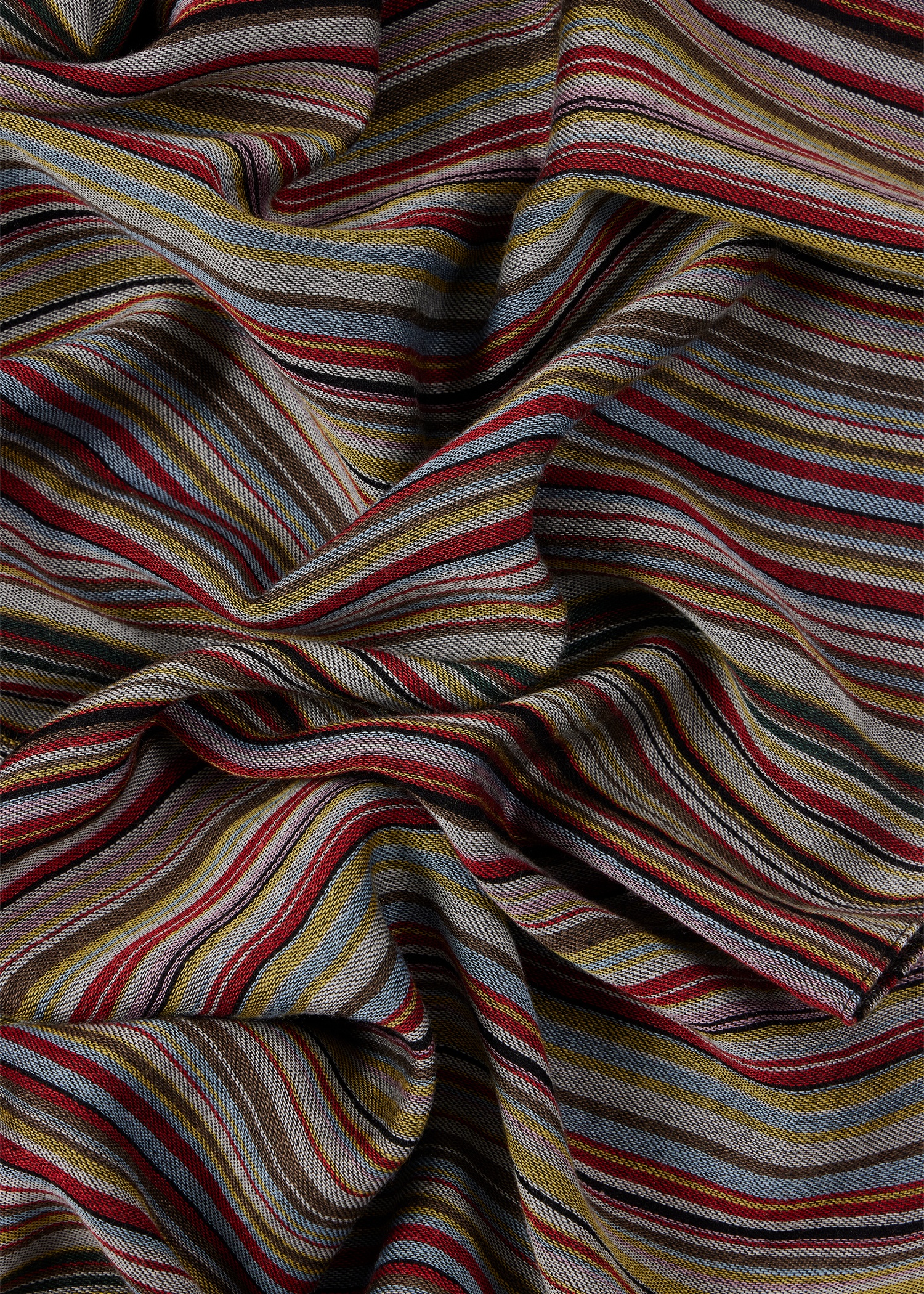 'Signature Stripe' Silk-Wool Blend Scarf - 4