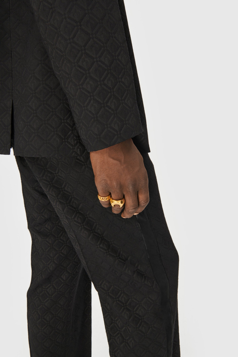 Moon Diamant Jacquard Wide Leg Pants 6