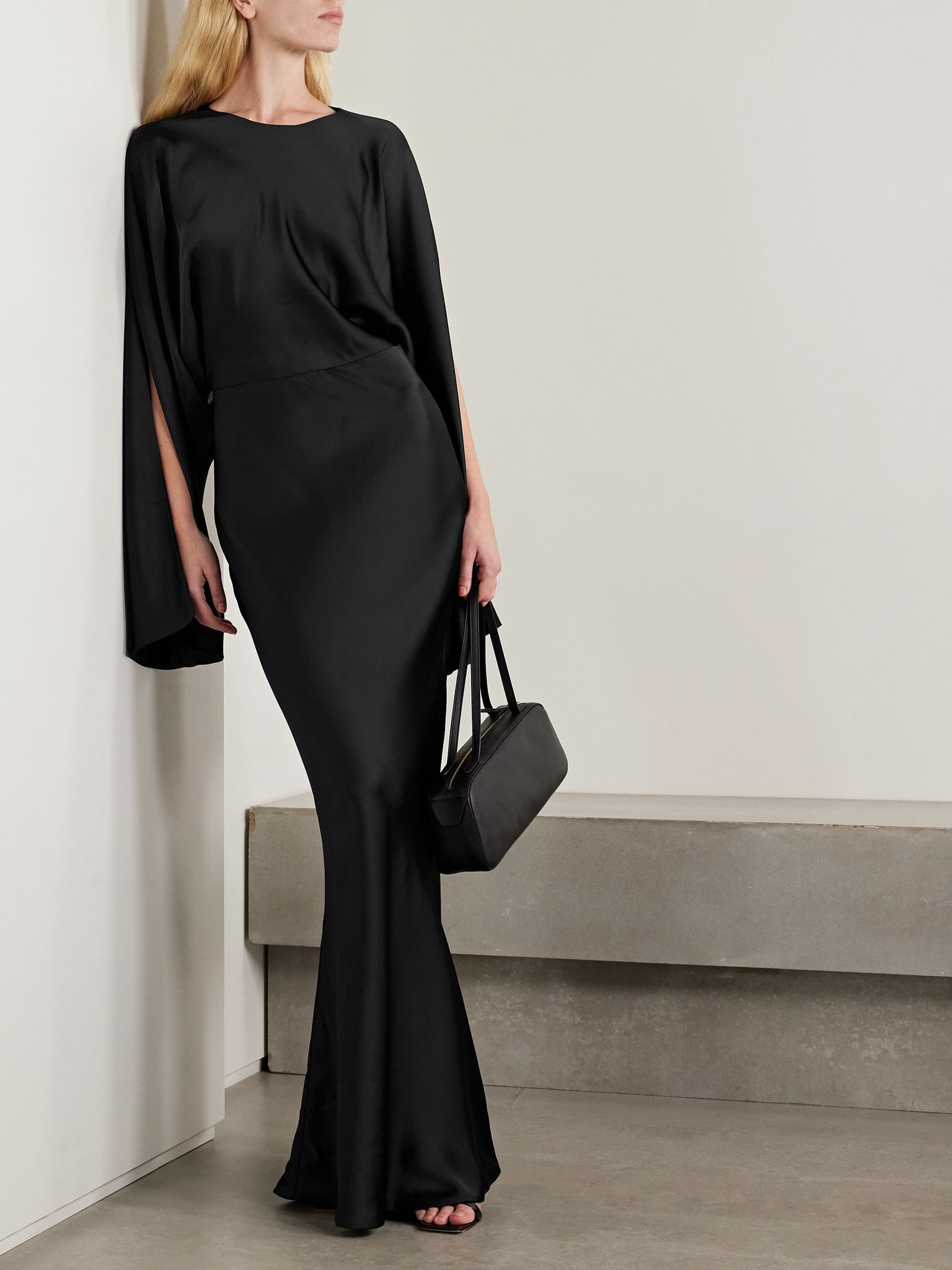 Obie satin gown Black - 2