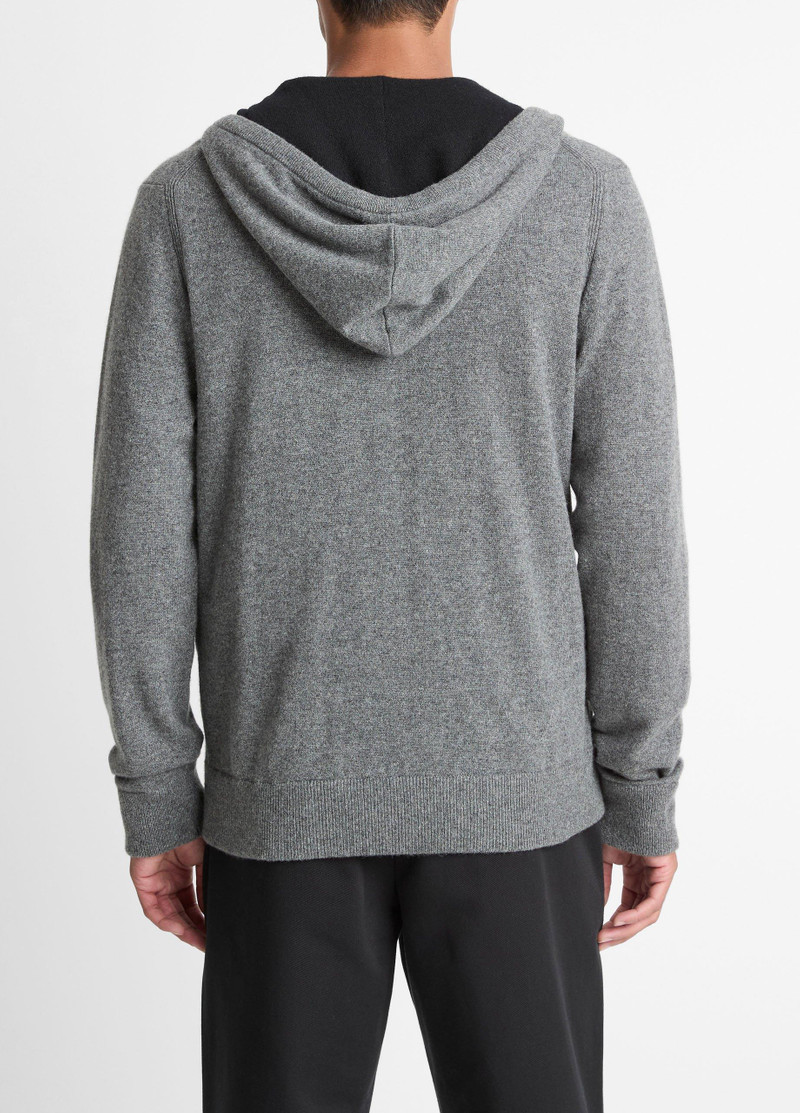 Vince Cashmere Zip-Front Hoodie outlook