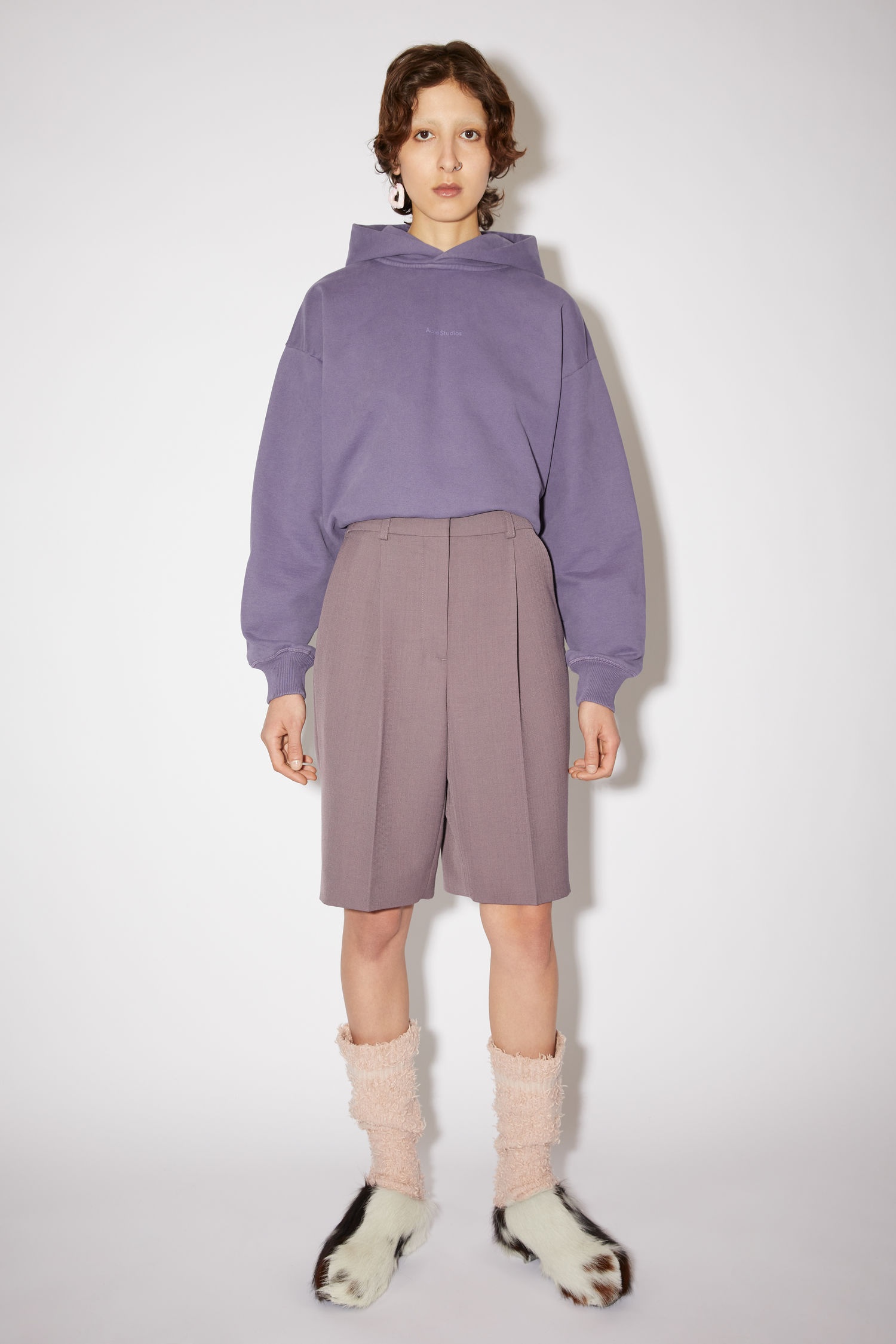Knee-length shorts - Mauve purple - 2