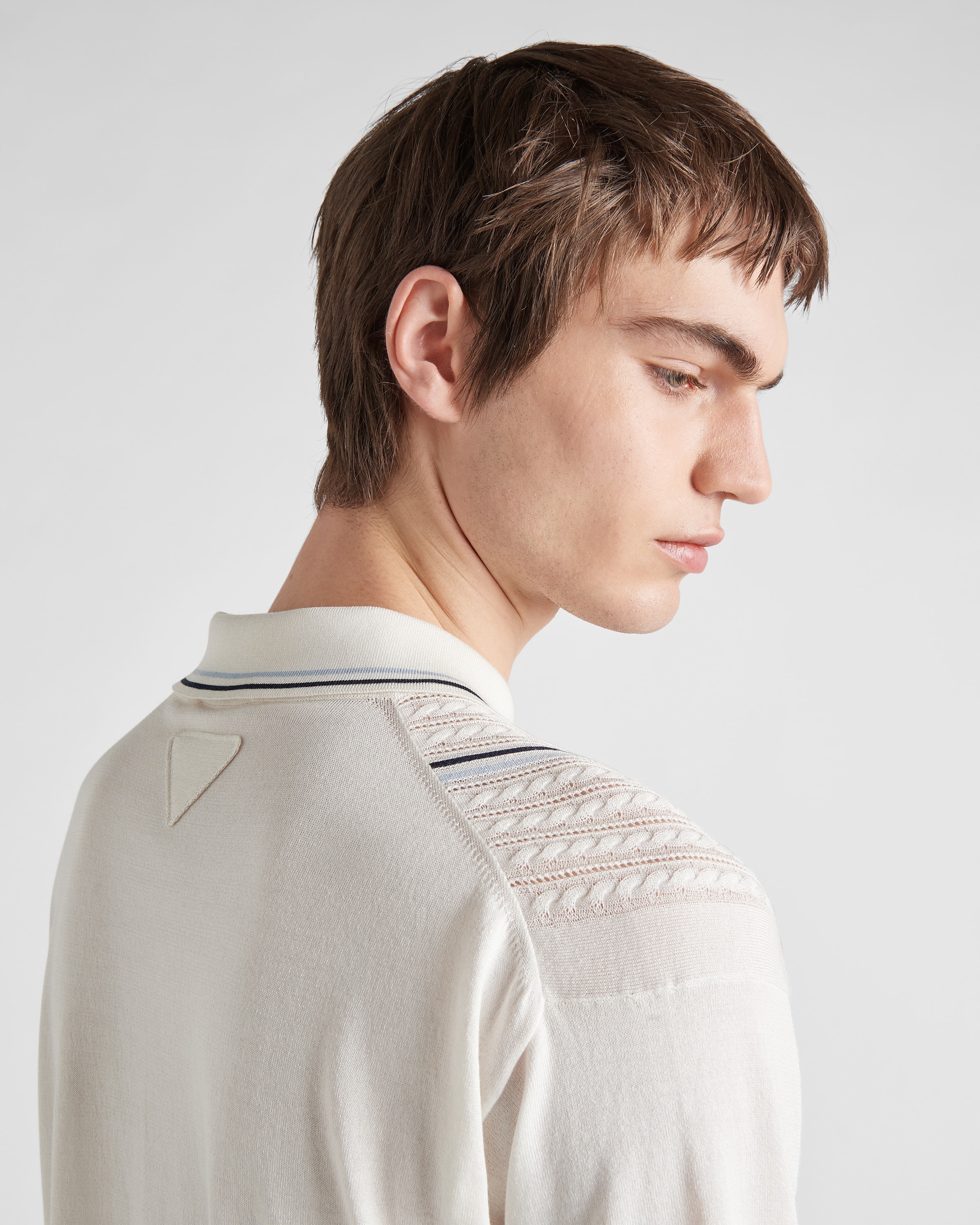 Silk and cotton polo shirt - 4
