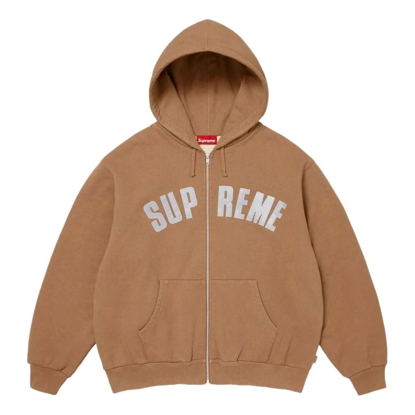 Supreme FW26 Arc Thermal Lined Zip Up Hooded Sweatshirt 'Light Brown' SUP-FW26-074-BRN - 1