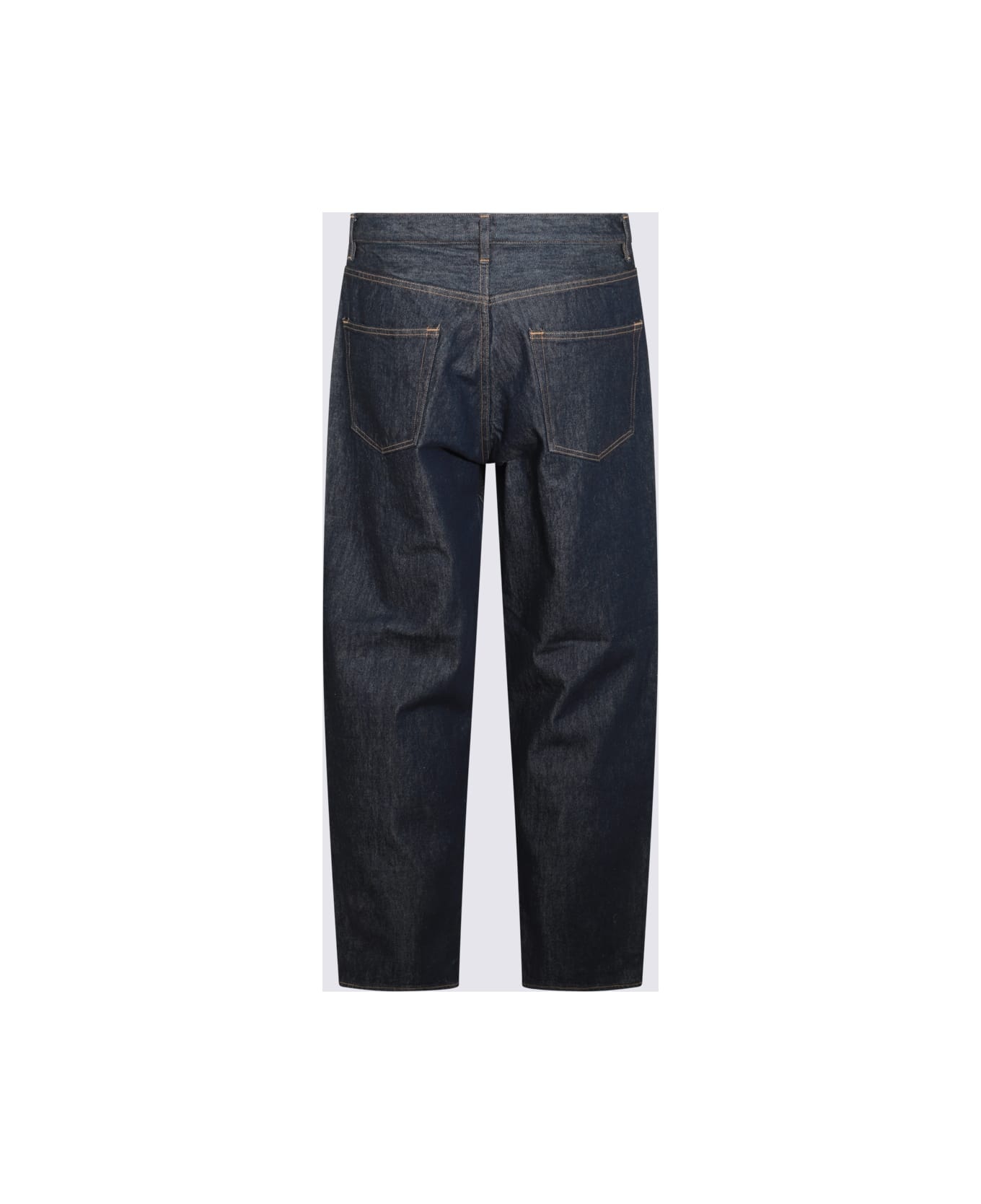 Dark Blue Cotton Jeans - 2