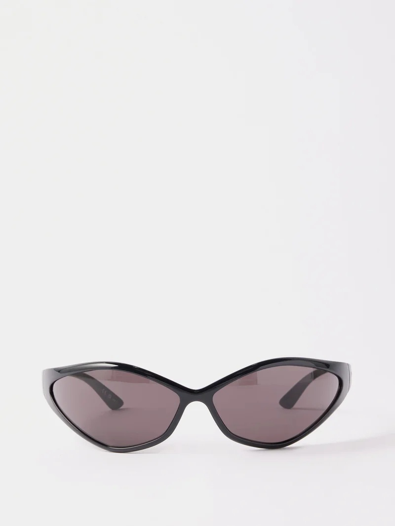 90s oval acetate sunglasses - 2