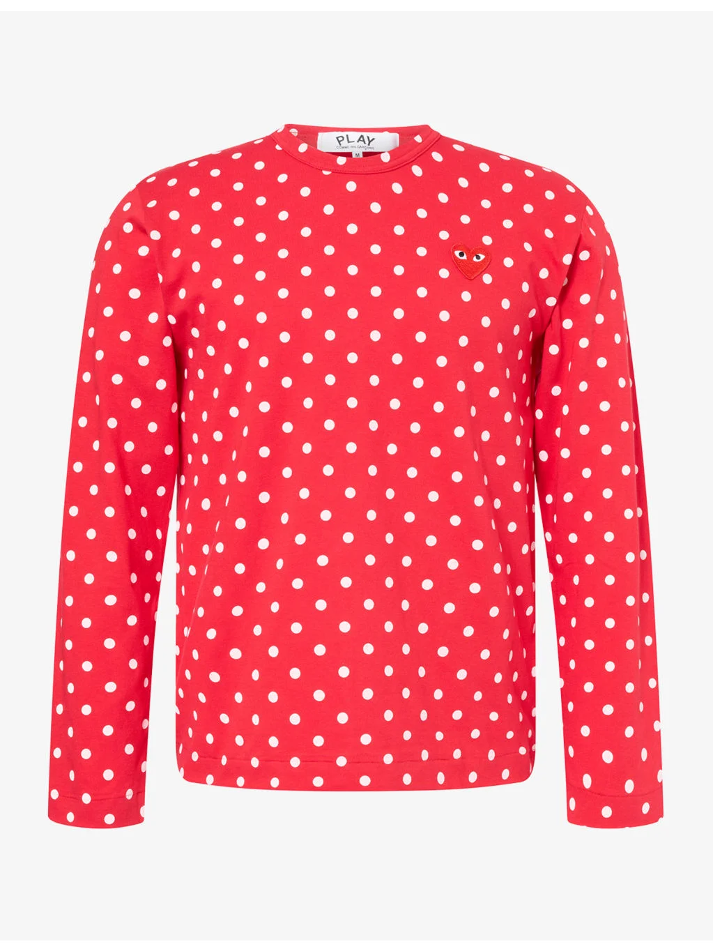 Polka Dot Heart Long-Sleeve Cotton-Jersey T-Shirt - 1
