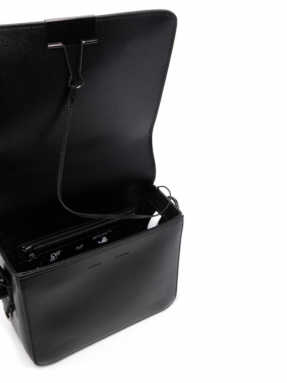 Diag-stripe leather shoulder bag - 6